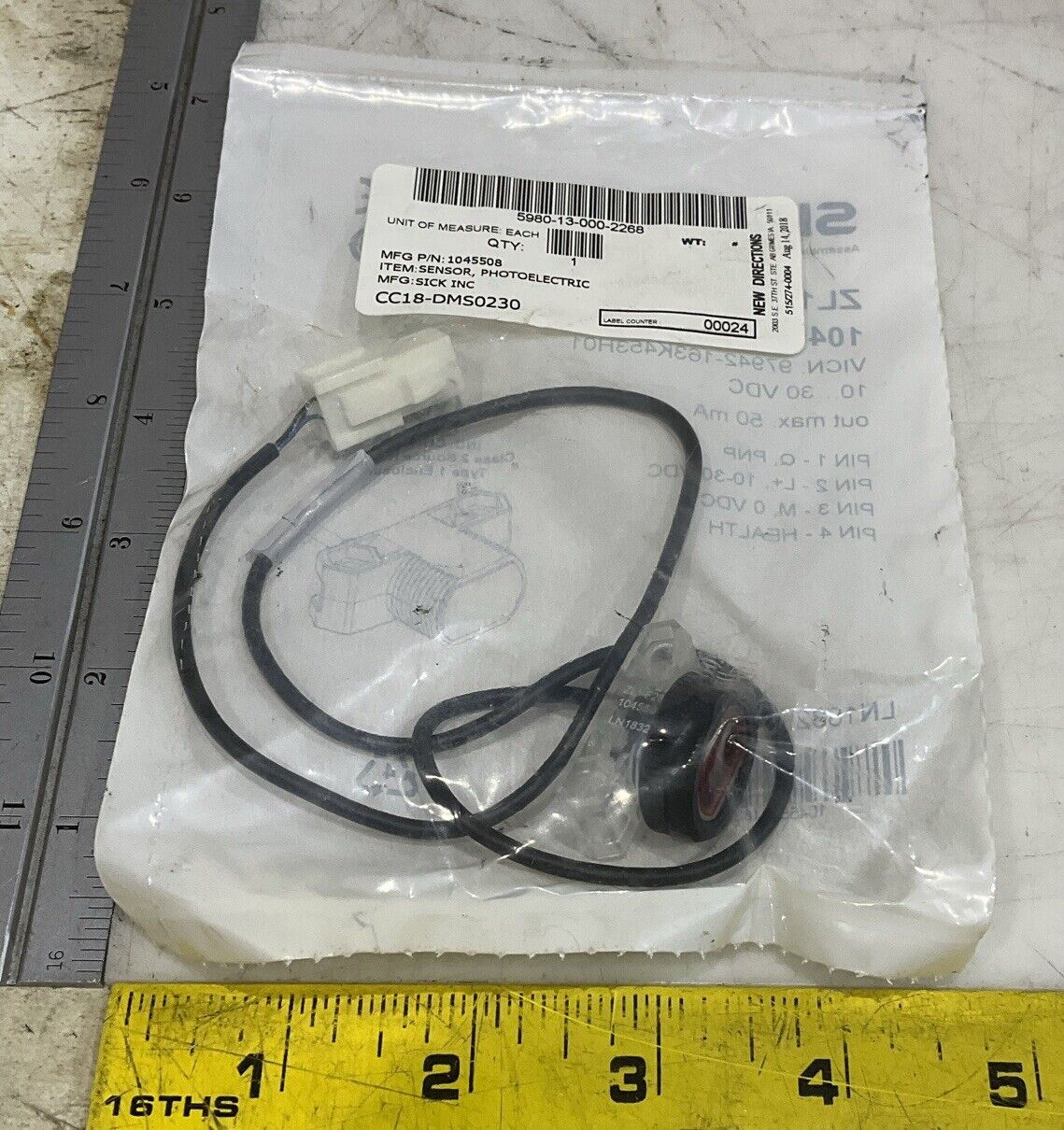 SICK ZL1-F2800S07 PHOTOELECTRIC SENSOR LOT OF 6 U3S