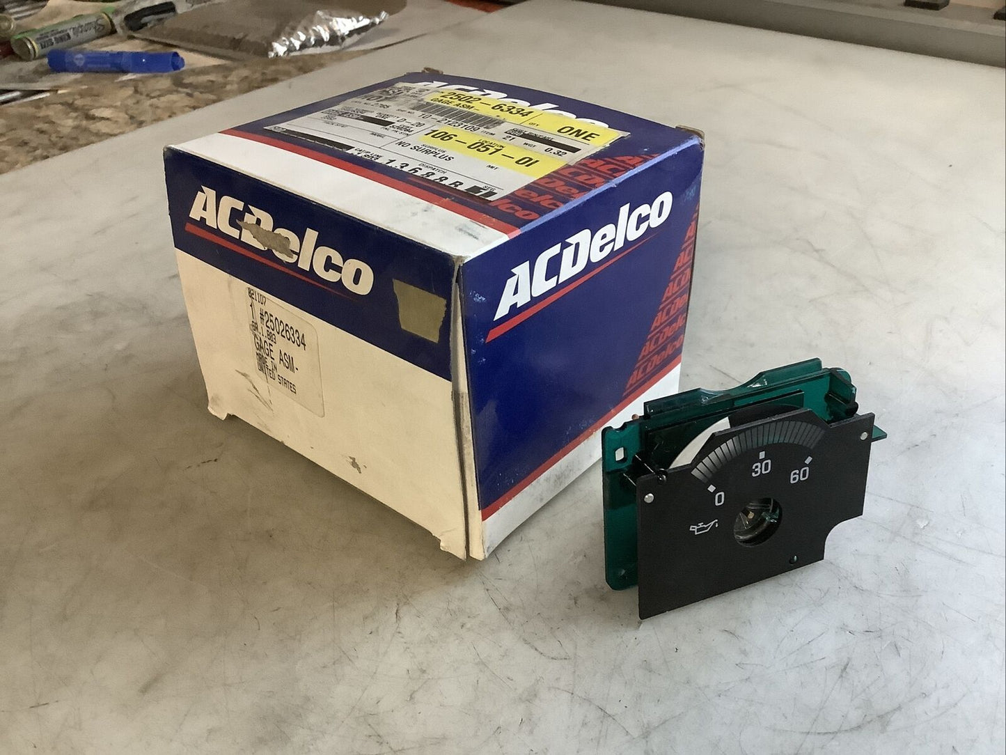 ACDELCO 25026334 OIL PRESSURE GAUGE 476