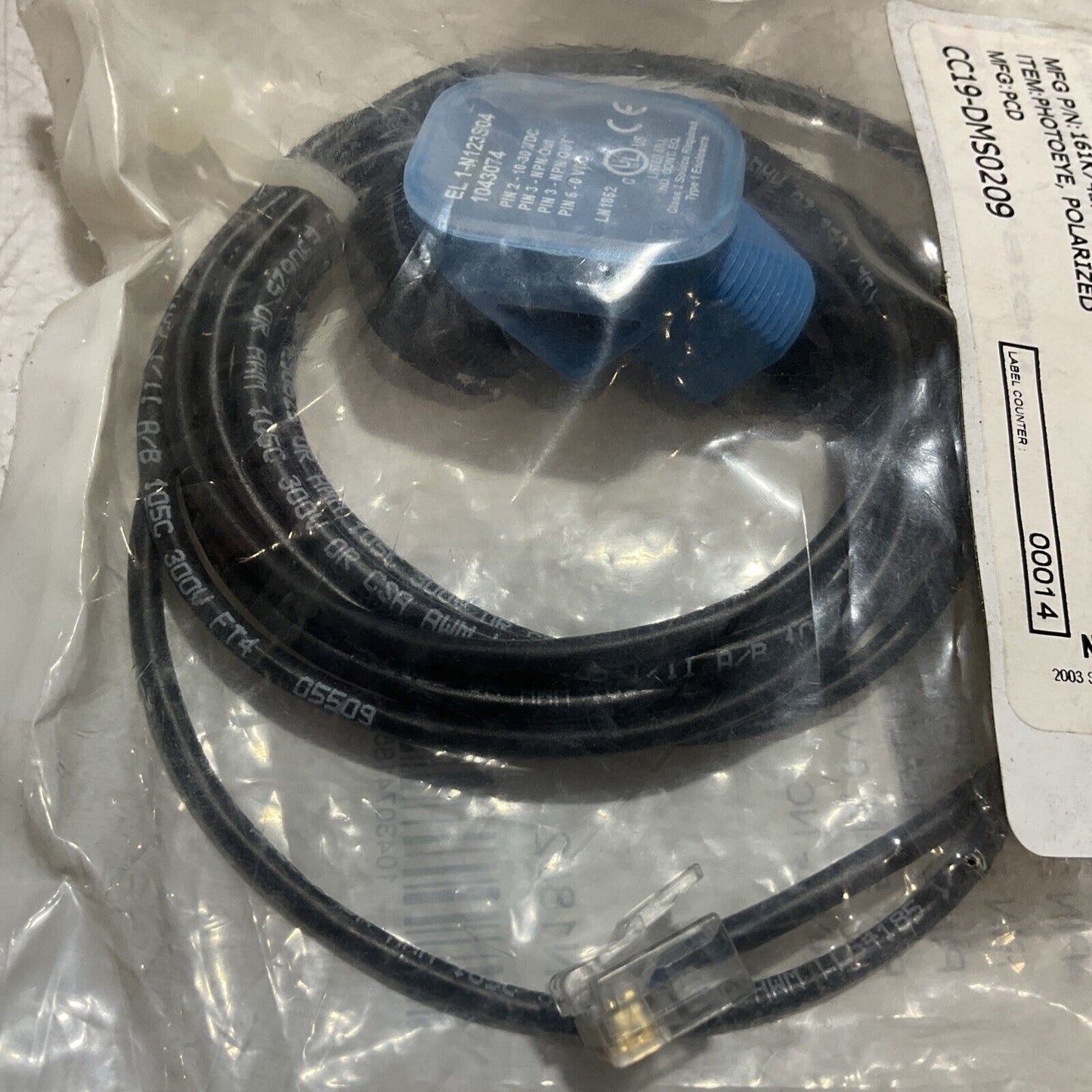 SICK EL1-N123S04 POLARIZED PHOTOEYE SENSOR 30VDC U3S