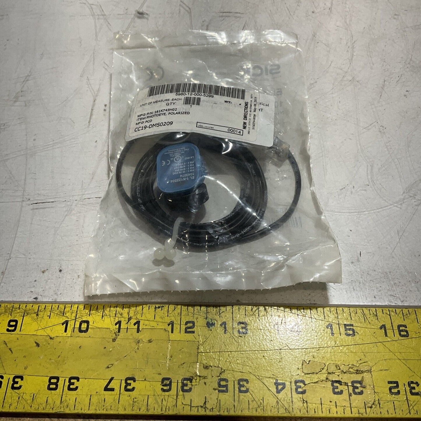 SICK EL1-N123S04 POLARIZED PHOTOEYE SENSOR 30VDC U3S