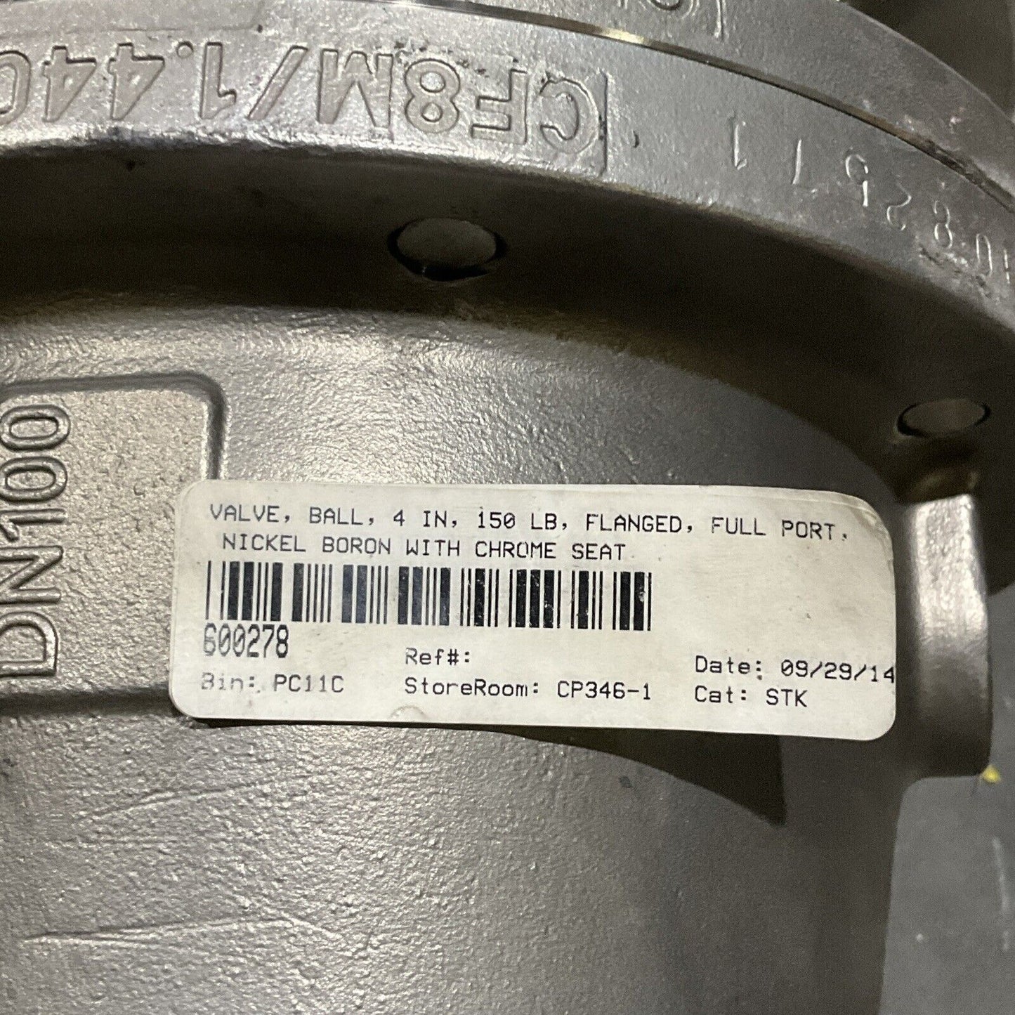NELES CF8M/1.4408 H083054 M FLANGED BALL VALVE NICKEL BORON 4” 150LB U3S