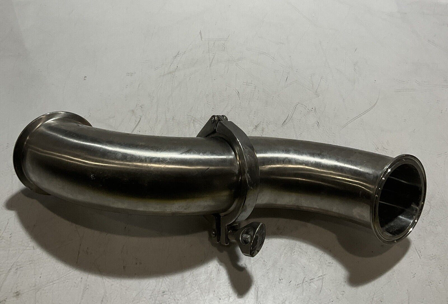 QTY 2 SANITARY SS2CM ELBOW WITH CLAMP 90DEG PIPE RM6