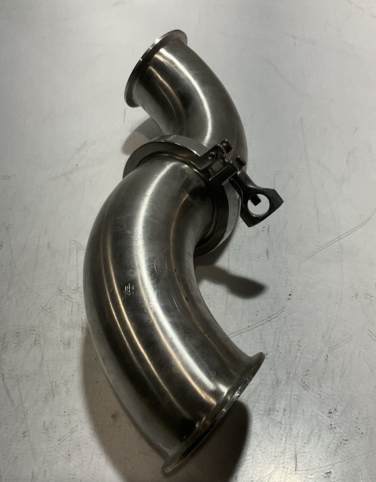 QTY 2 SANITARY SS2CM ELBOW WITH CLAMP 90DEG PIPE RM6