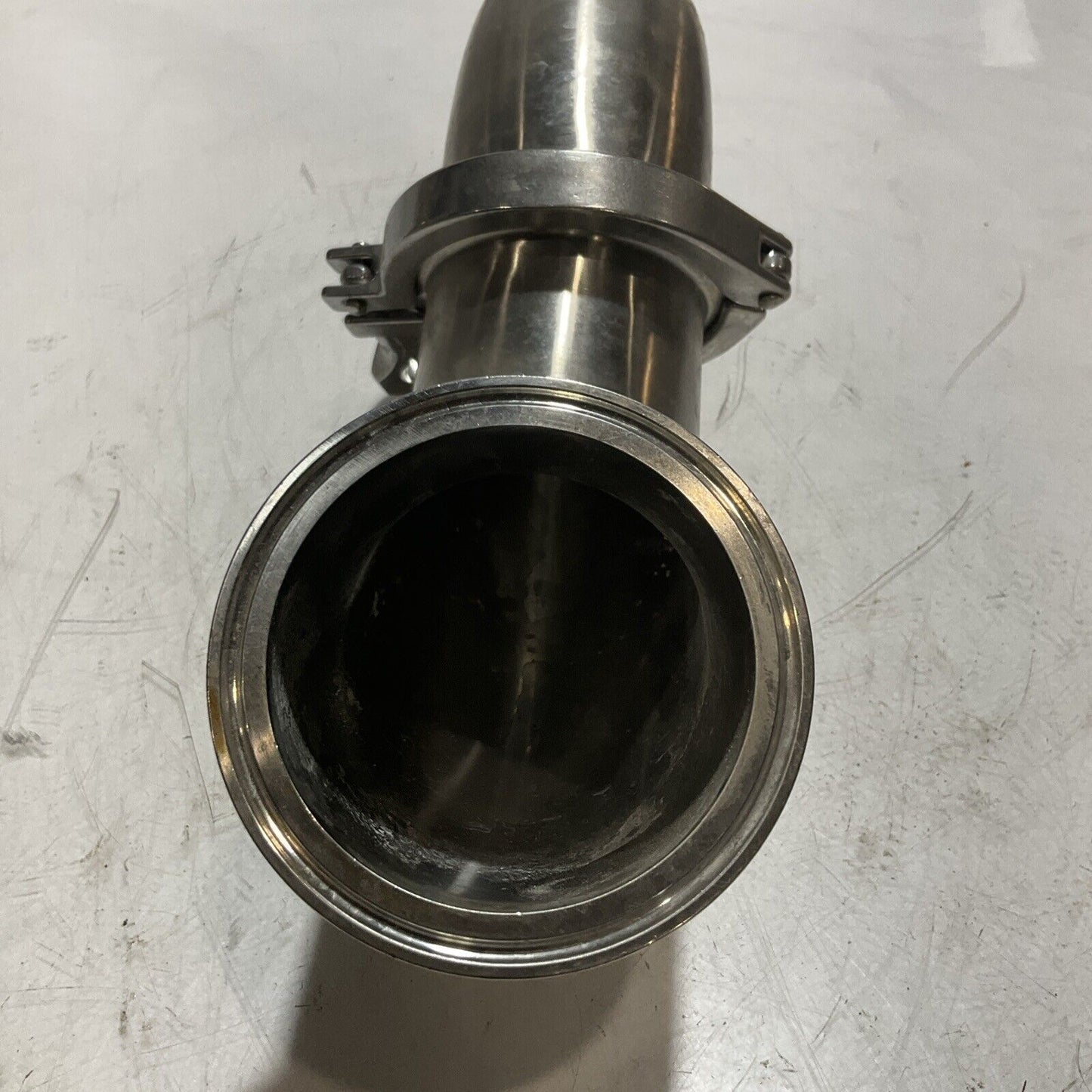 QTY 2 SANITARY SS2CM ELBOW WITH CLAMP 90DEG PIPE RM6