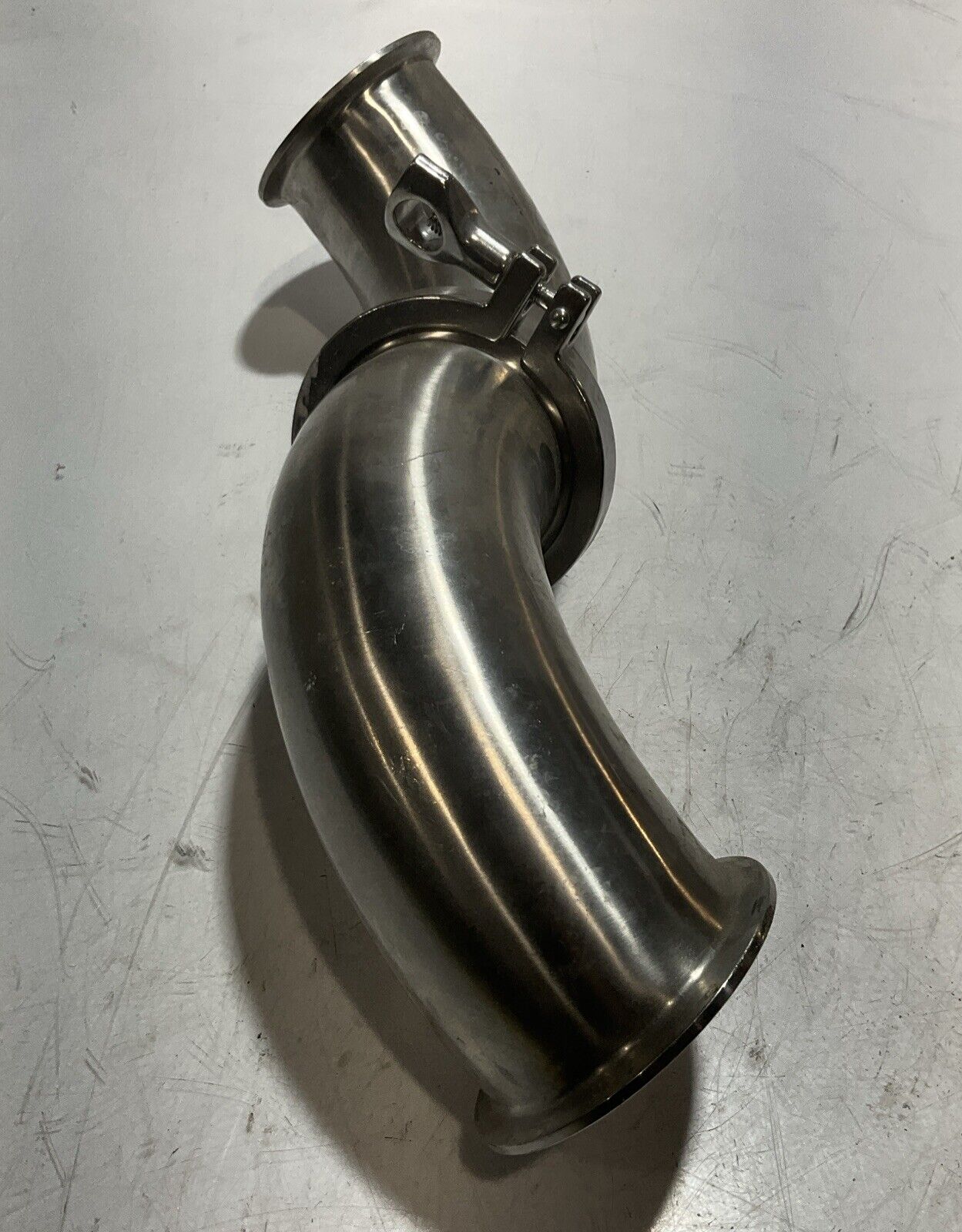 QTY 2 SANITARY SS2CM ELBOW WITH CLAMP 90DEG PIPE RM6