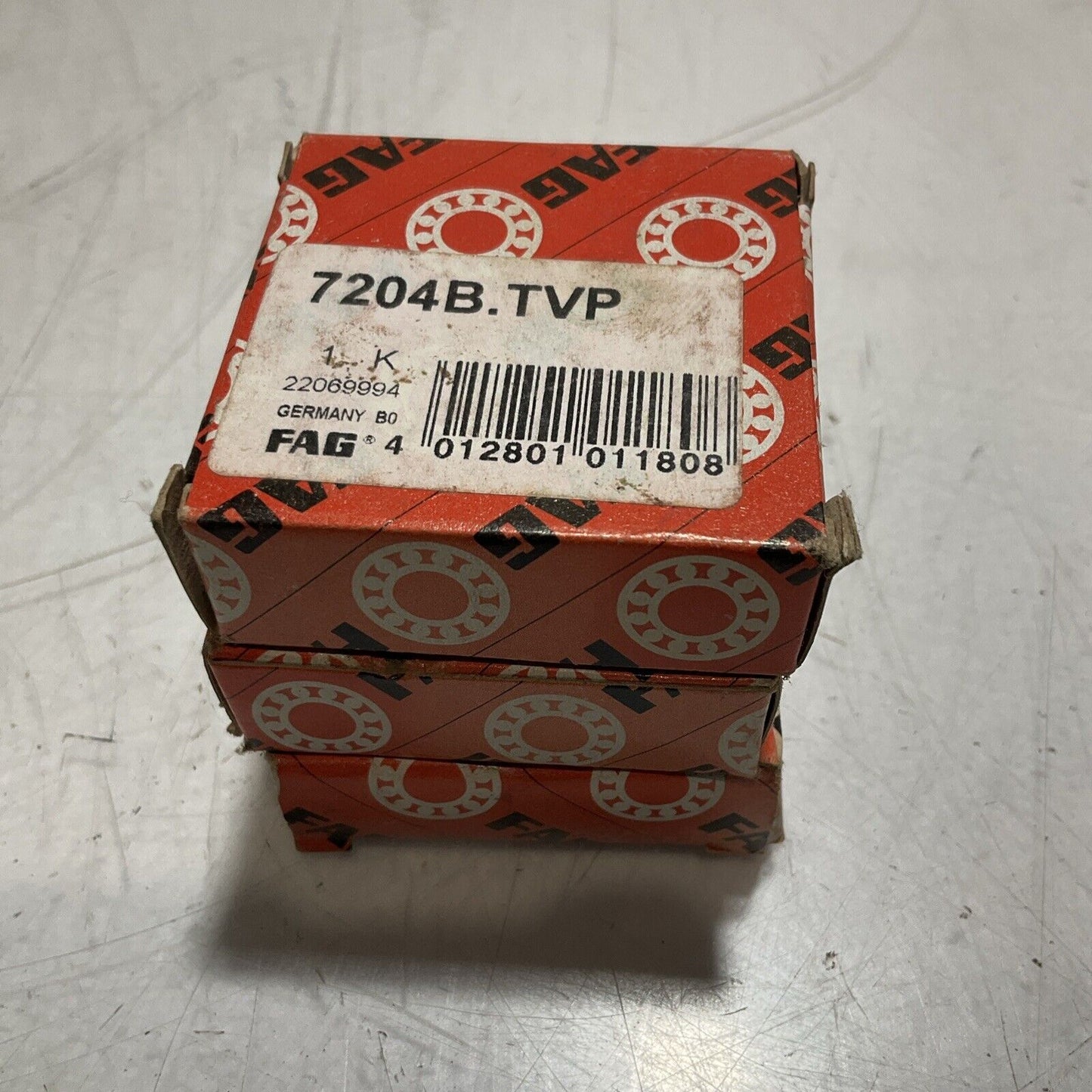 FAG 7204B.TVP ANGULAR CONTACT BEARINGS LOT OF 3 U3S
