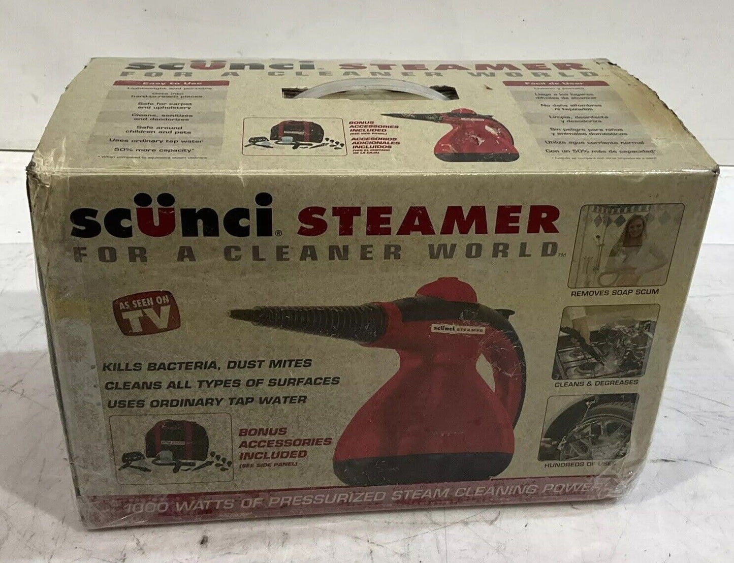 SCUNCI STEAMER 52000SS-1000 HAND HELD STREAM VACUUM CLEANER