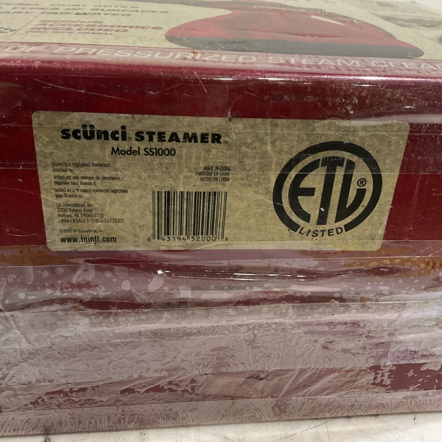 SCUNCI STEAMER 52000SS-1000 HAND HELD STREAM VACUUM CLEANER