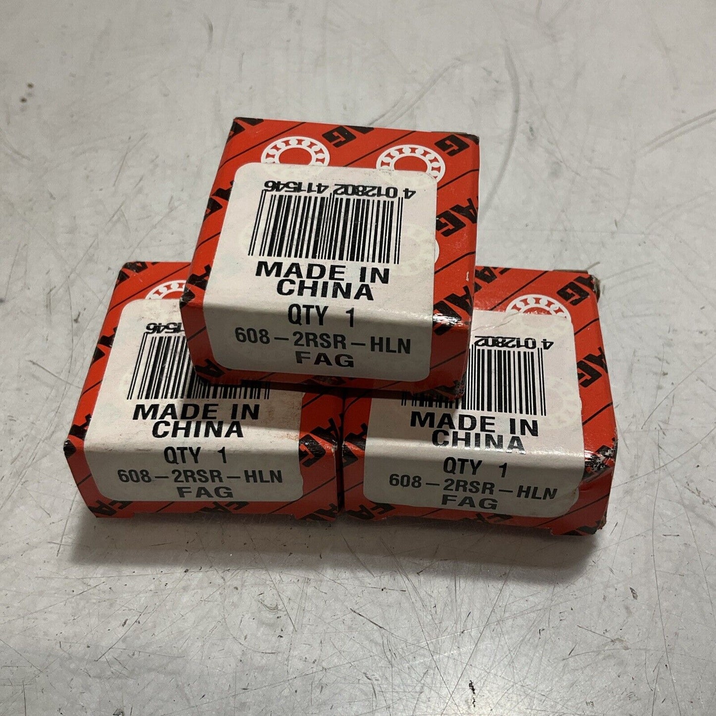 FAG 608-2RSR-HLN DEEP GROOVE BALL BEARING SINGLE ROW LOT OF 3 U3S