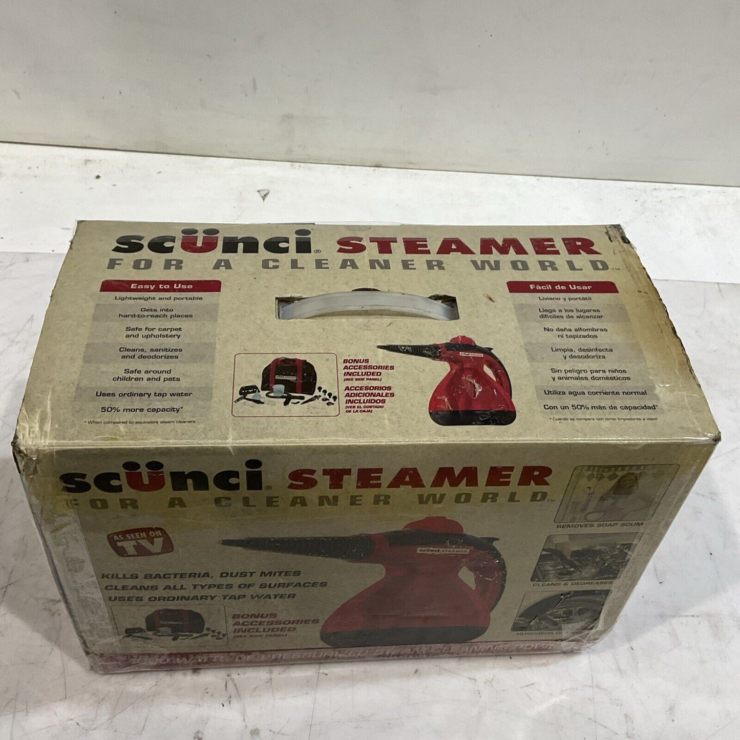 SCUNCI STEAMER 52000SS-1000 HAND HELD STREAM VACUUM CLEANER