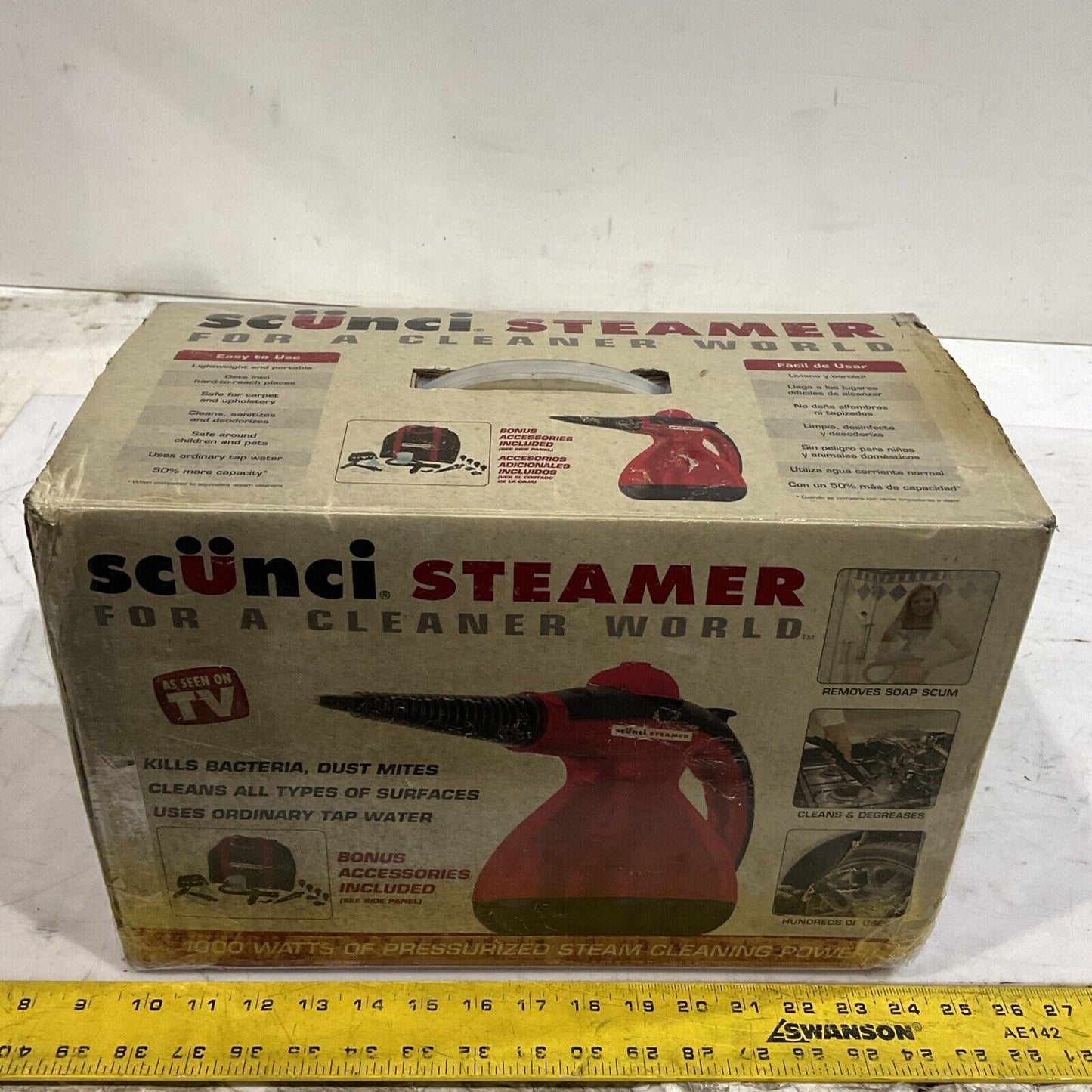 SCUNCI STEAMER 52000SS-1000 HAND HELD STREAM VACUUM CLEANER