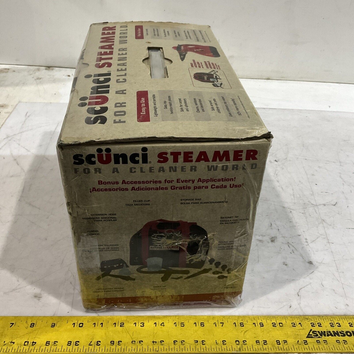 SCUNCI STEAMER 52000SS-1000 HAND HELD STREAM VACUUM CLEANER