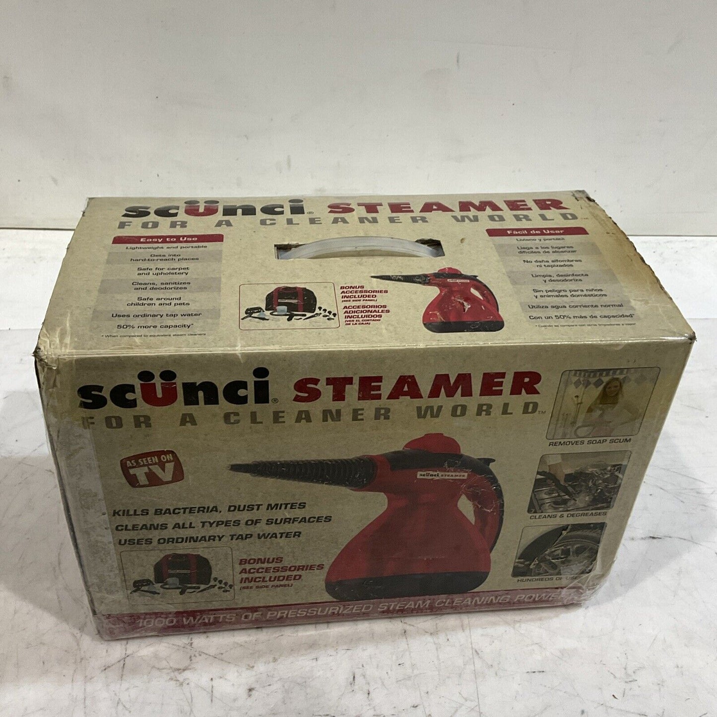 SCUNCI STEAMER 52000SS-1000 HAND HELD STREAM VACUUM CLEANER