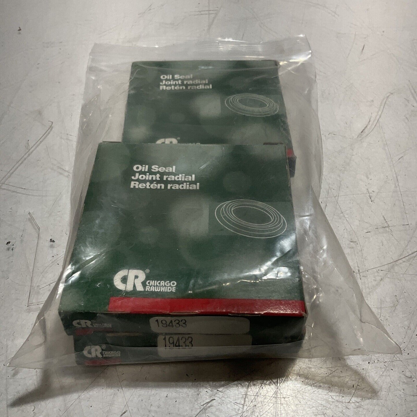 CR CHICAGO RAWHIDE 19433 DOUBLE LIP OIL SEAL BEARING LOT OF 3 U3S