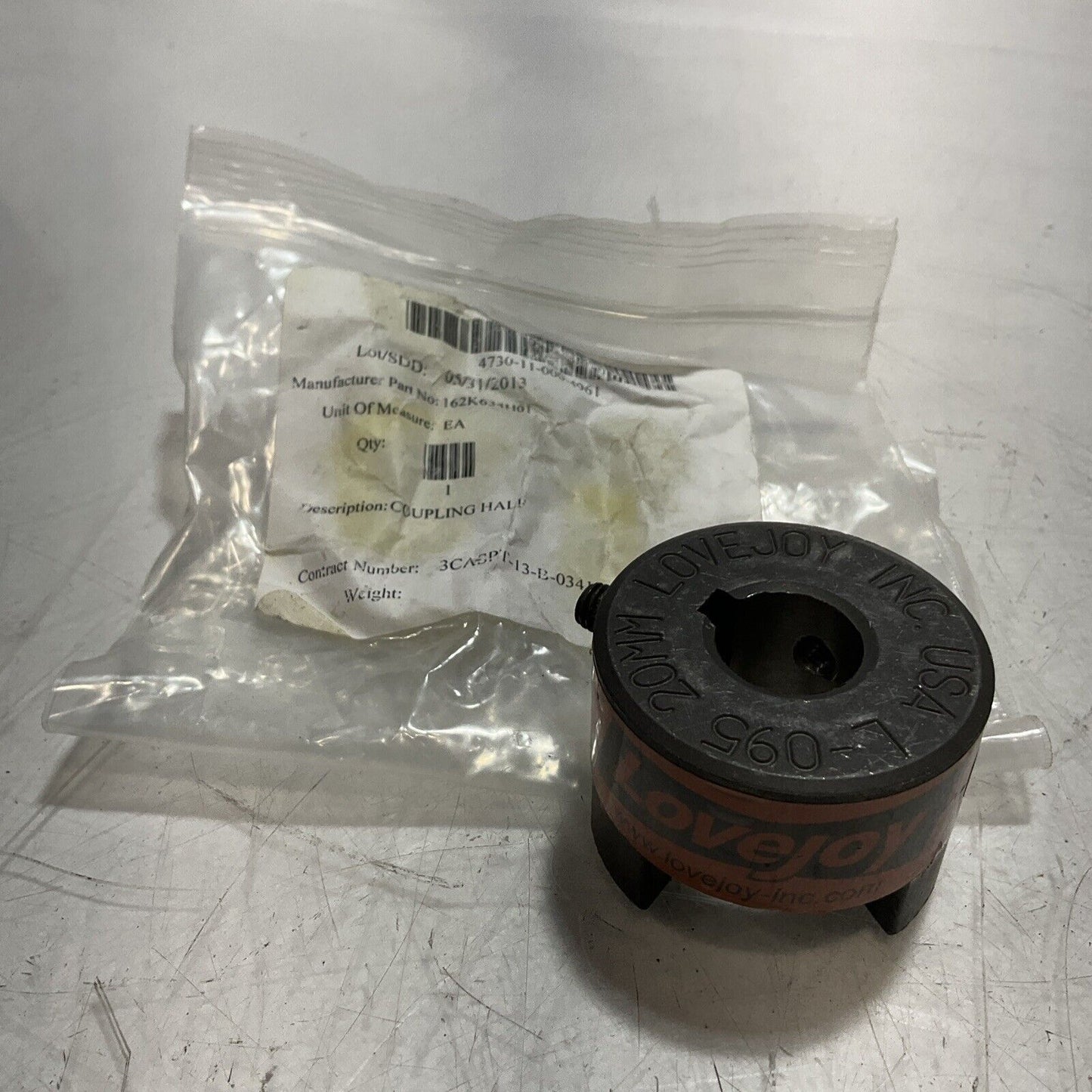 LOVEJOY L-095 JAW COUPLING HALF LOT OF 3 U3S
