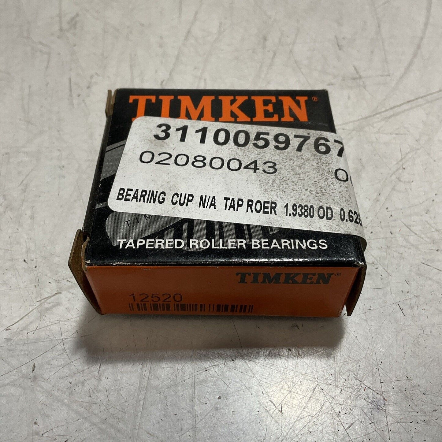 TIMKEN 12520 TAPERED ROLLER BEARING CUPS LOT OF 2 U3S