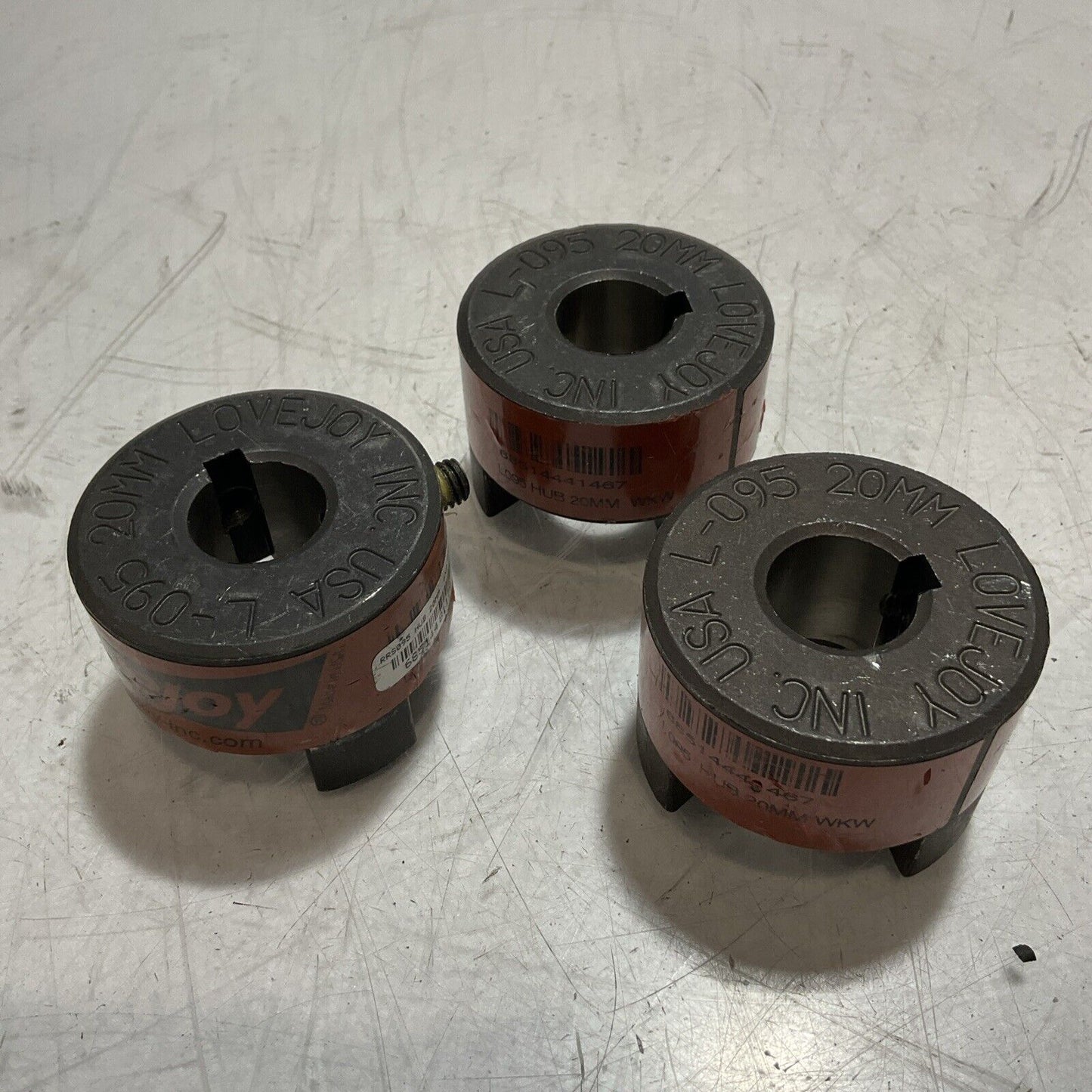 LOVEJOY L-095 JAW COUPLING HALF LOT OF 3 U3S