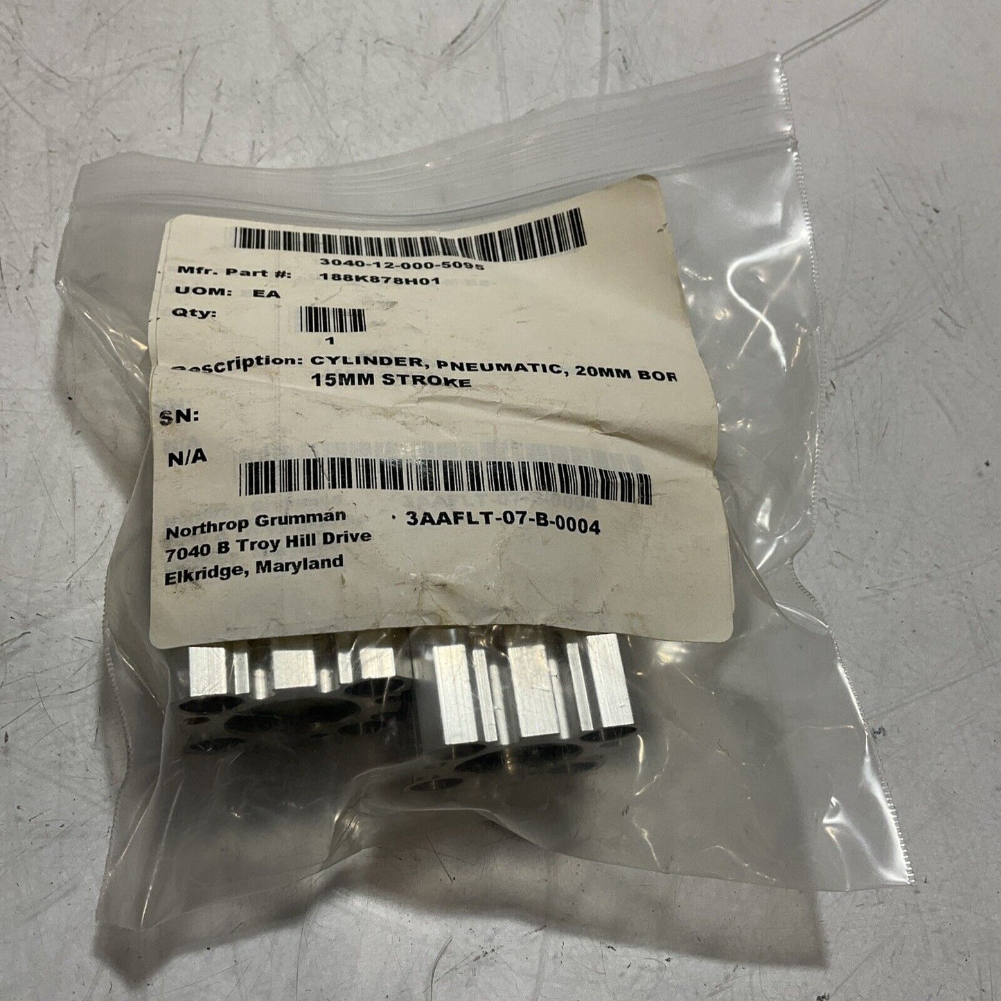 PHD CRS6U PNEUMATIC COMPACT CYLINDER 20X15 LOT OF 2 U3S