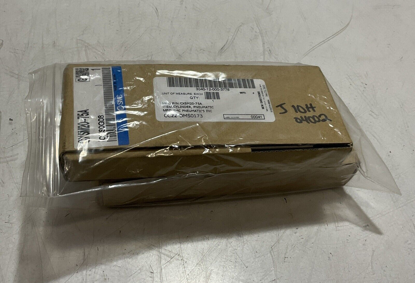 SMC CXSM20-75A PNEUMATIC CYLINDER LOT OF 2 U3S