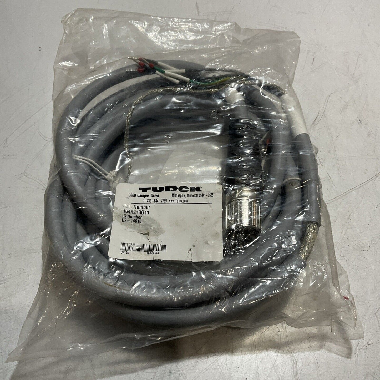 TURCK E90298 - 2464 CABLE ASSEMBLY STX ROTATE BOX MOTOR U3S