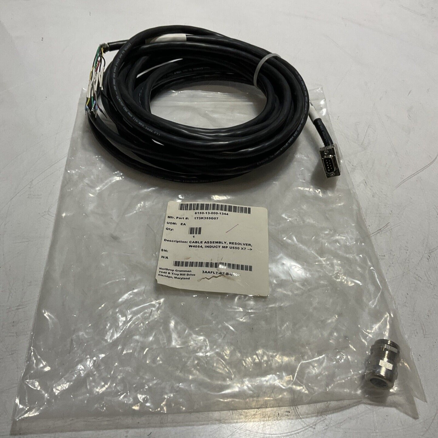 FMK1 E90298-STYLE 2464 CABLE ASSEMBLY RESOLVER LOT OF 2 U3S
