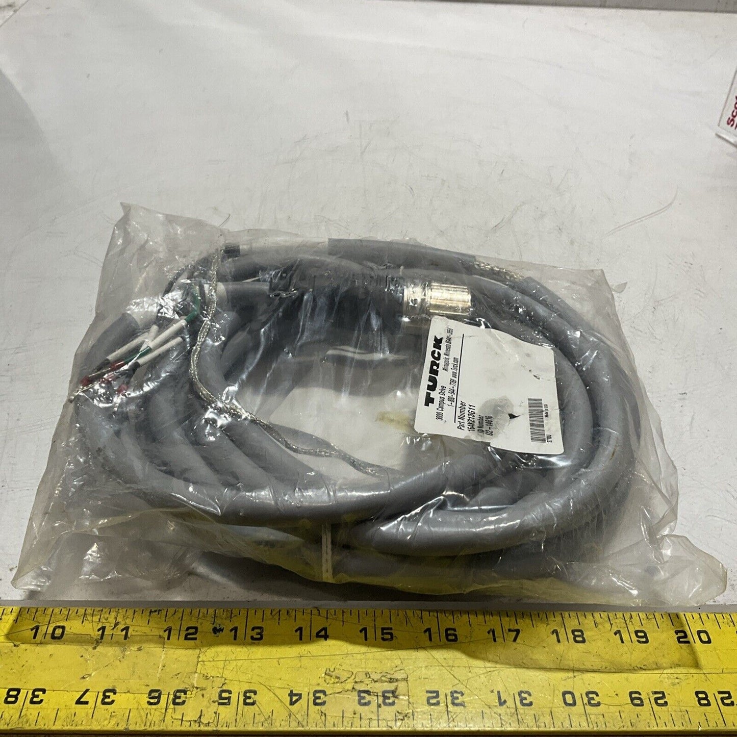 TURCK E90298 - 2464 CABLE ASSEMBLY STX ROTATE BOX MOTOR U3S