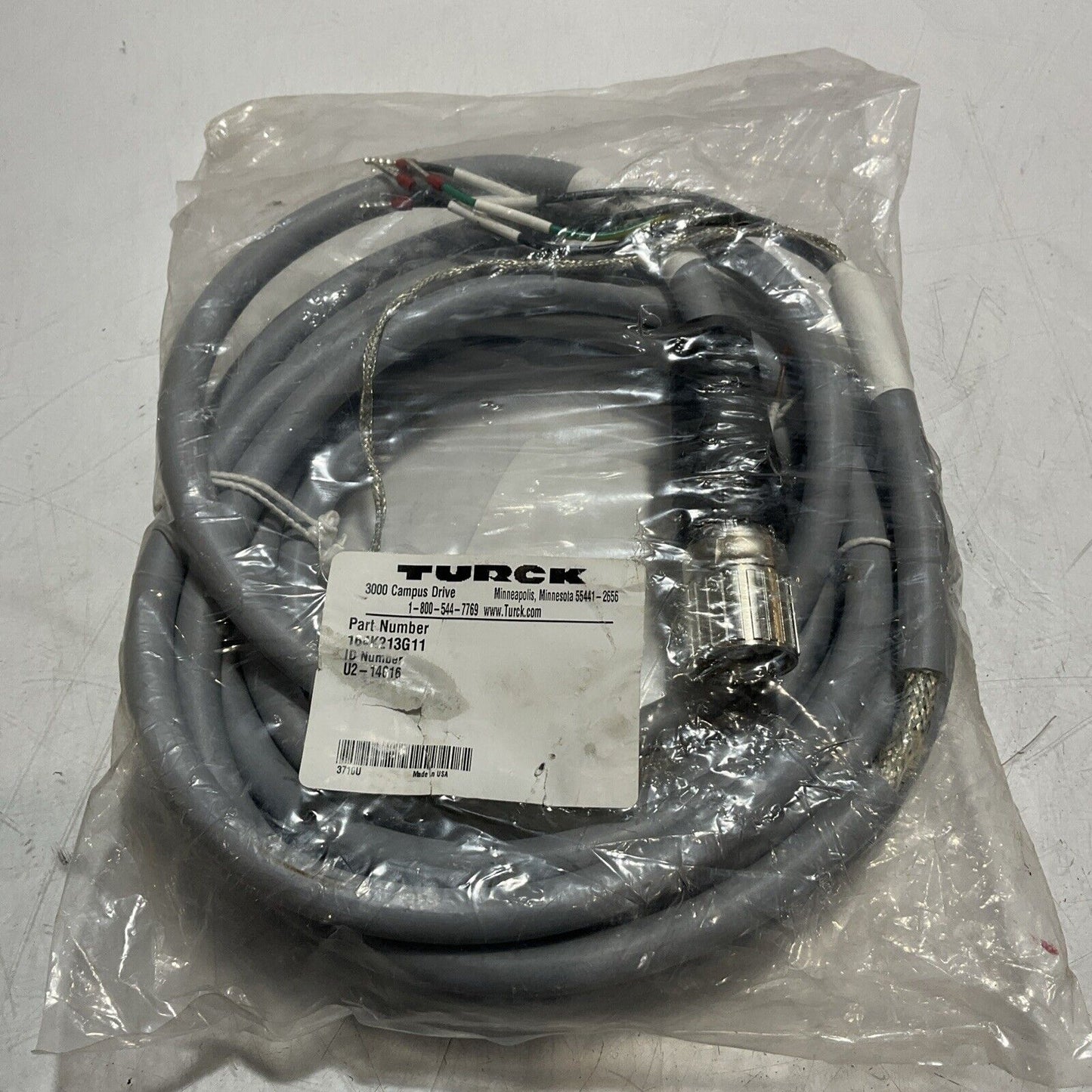 TURCK E90298 - 2464 CABLE ASSEMBLY STX ROTATE BOX MOTOR U3S