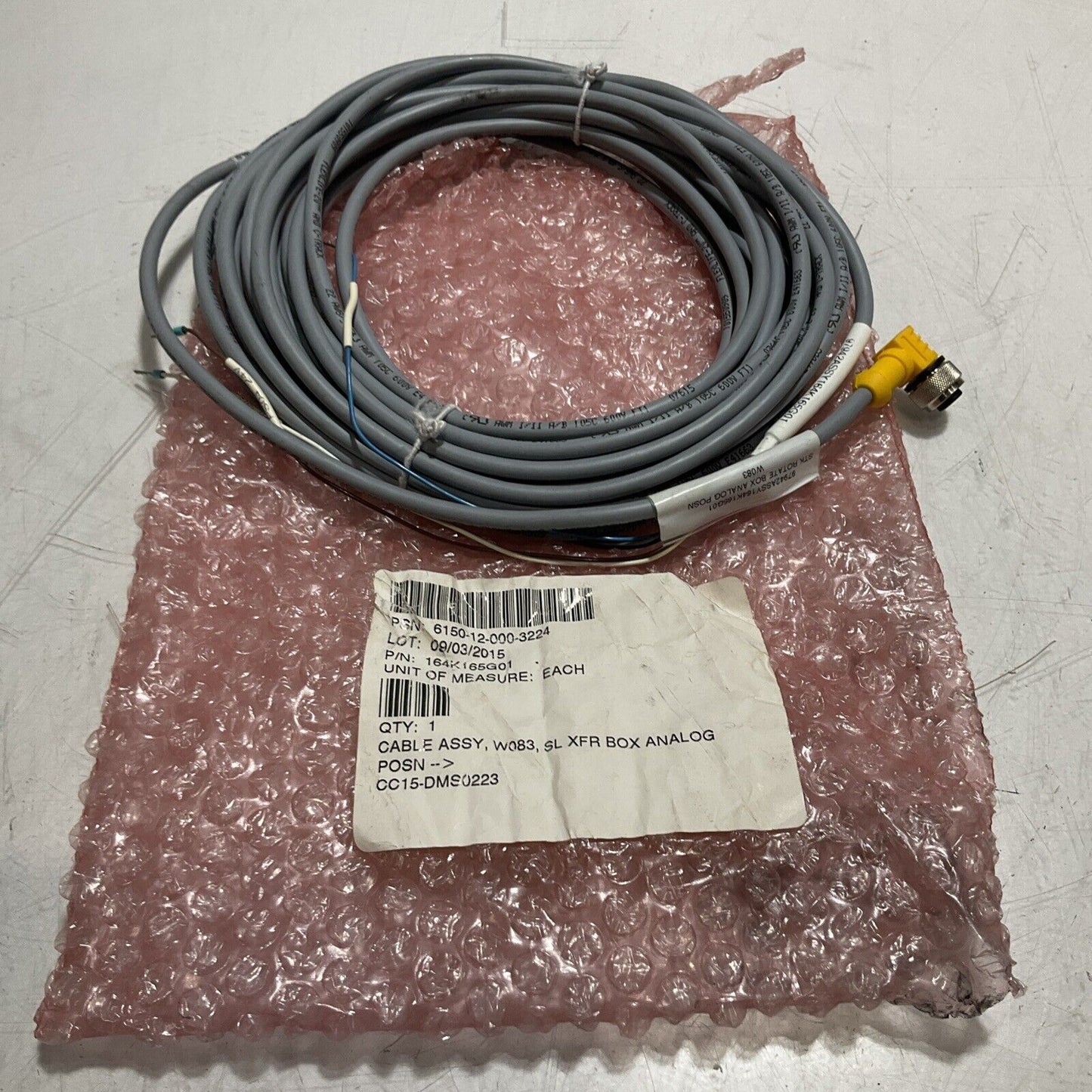 TURCK 101550909 W083 FLEXLIFE CABLE TRACK CABLE ASSEMBLY LOT OF 3 U3S