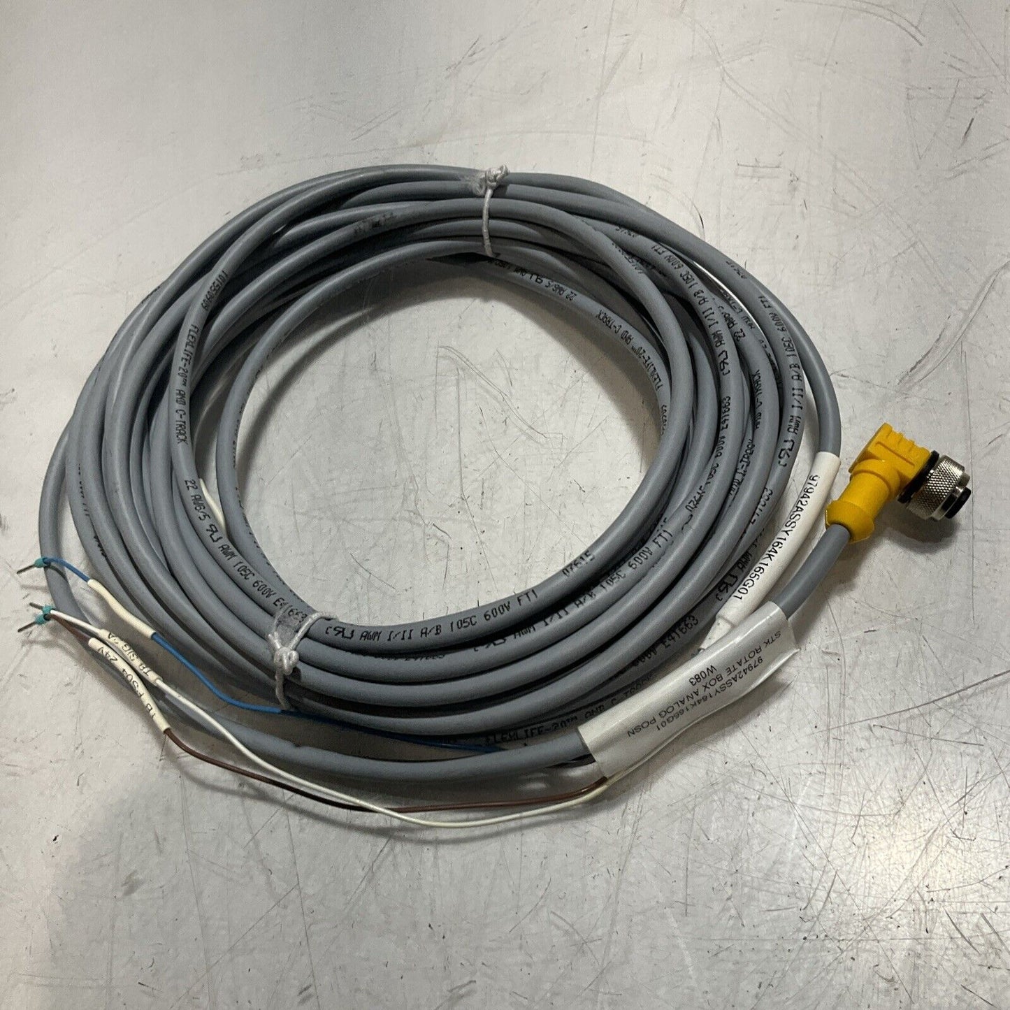 TURCK 101550909 W083 FLEXLIFE CABLE TRACK CABLE ASSEMBLY LOT OF 3 U3S