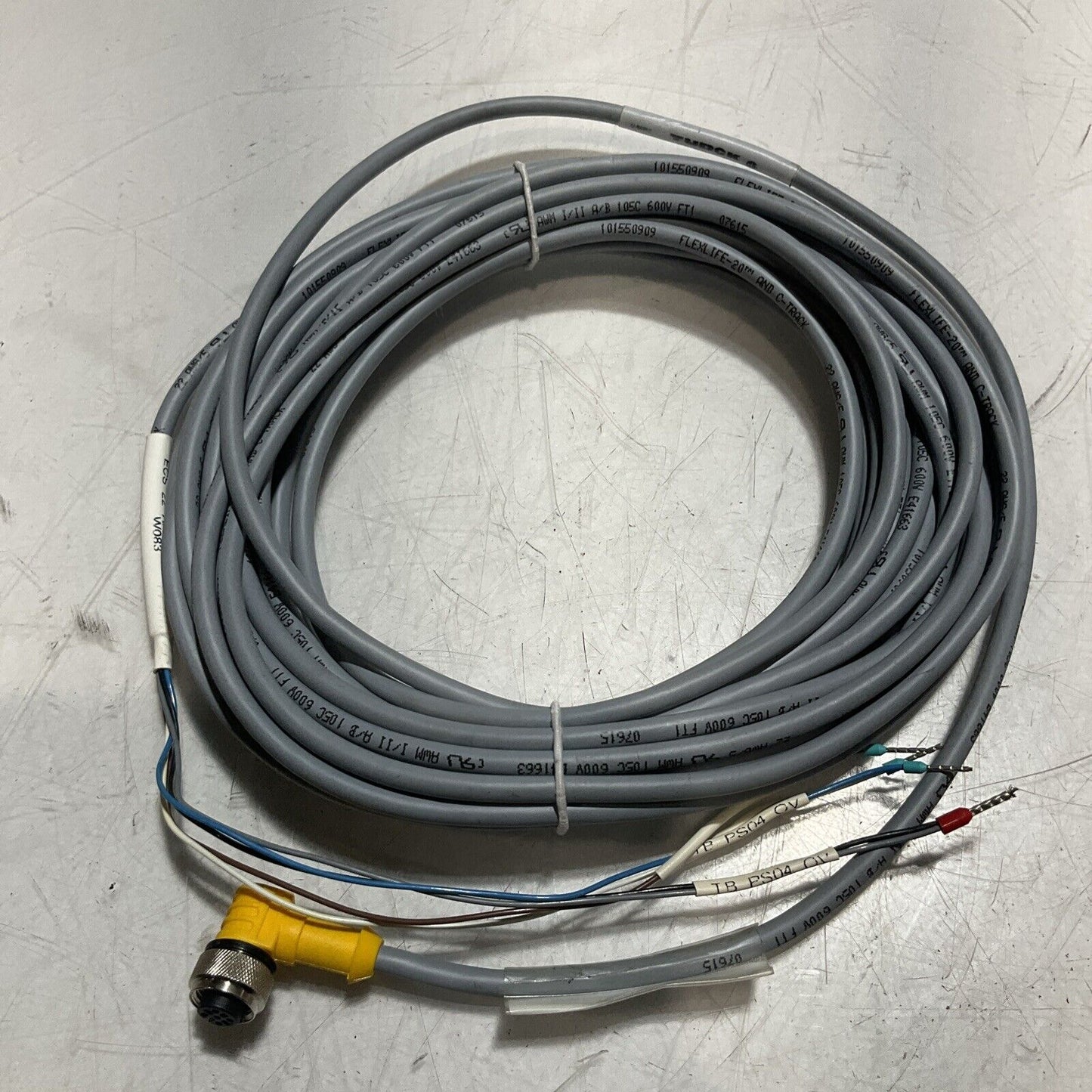 TURCK 101550909 W083 FLEXLIFE CABLE TRACK CABLE ASSEMBLY LOT OF 3 U3S