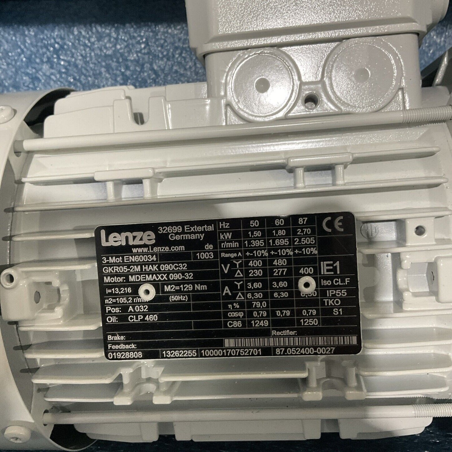 LENZE GKR05-2MHAK 090C32 GEARMOTOR U3S