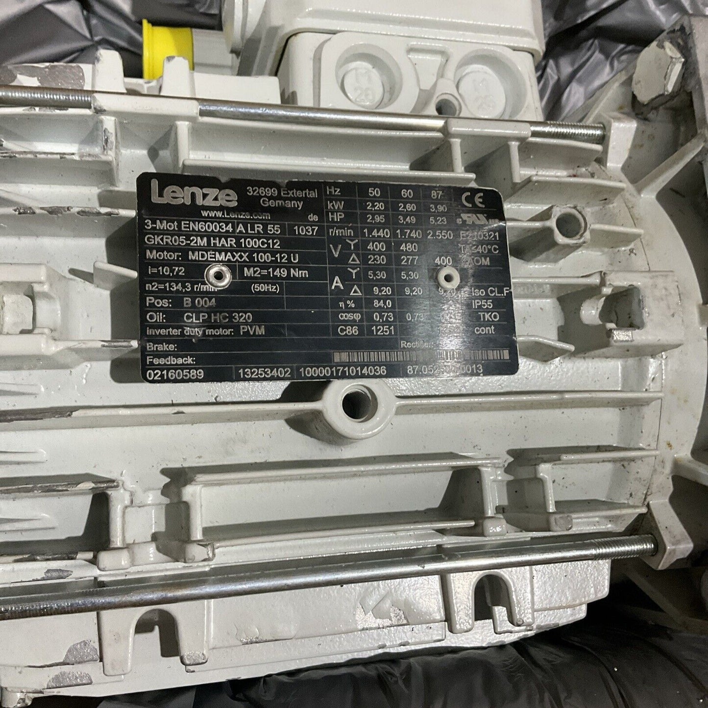 LENZE GKR05-2MHAR100C12 GEARMOTOR U3S