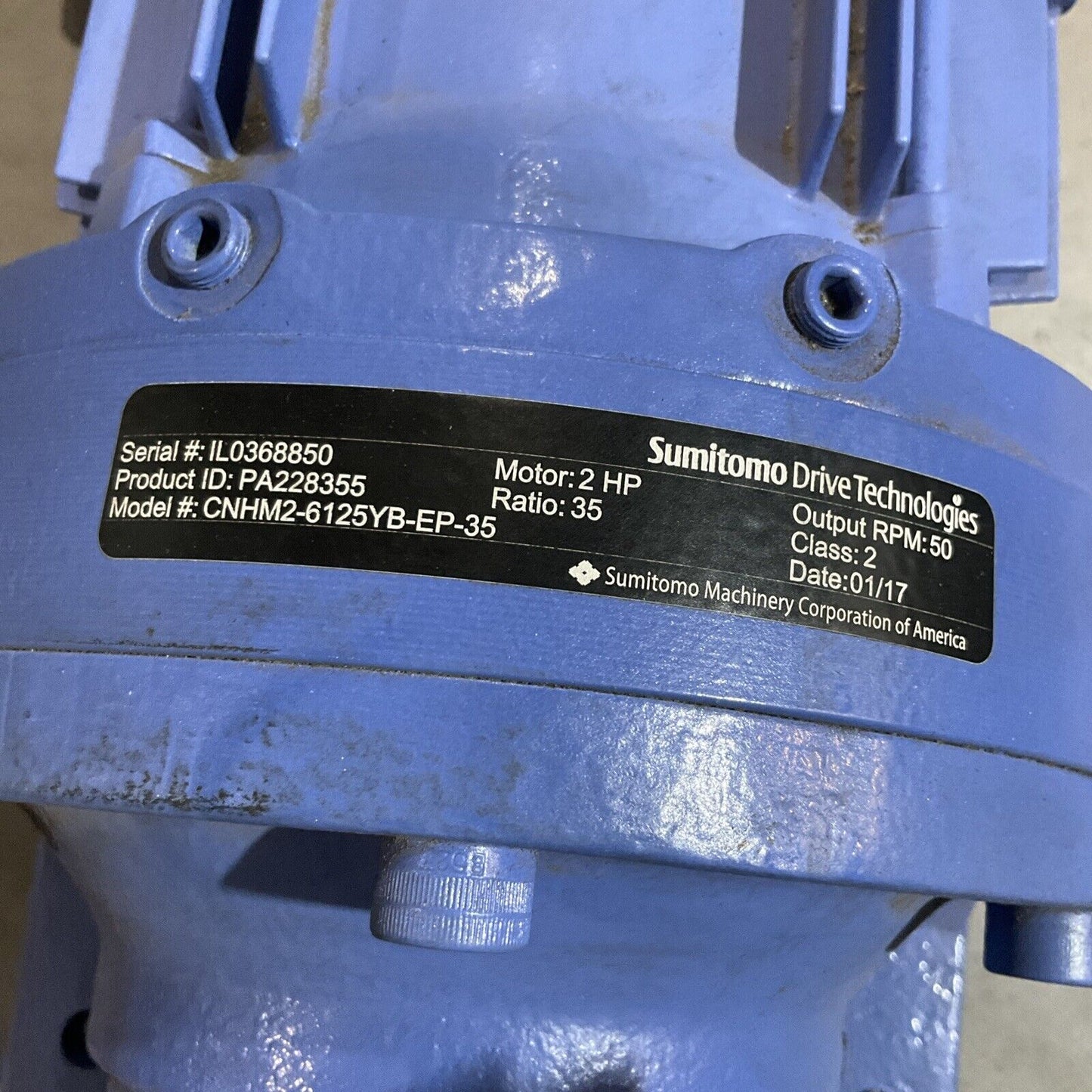SUMITOMO CNHM2-6125YB-EP-35 GEARMOTOR U3S