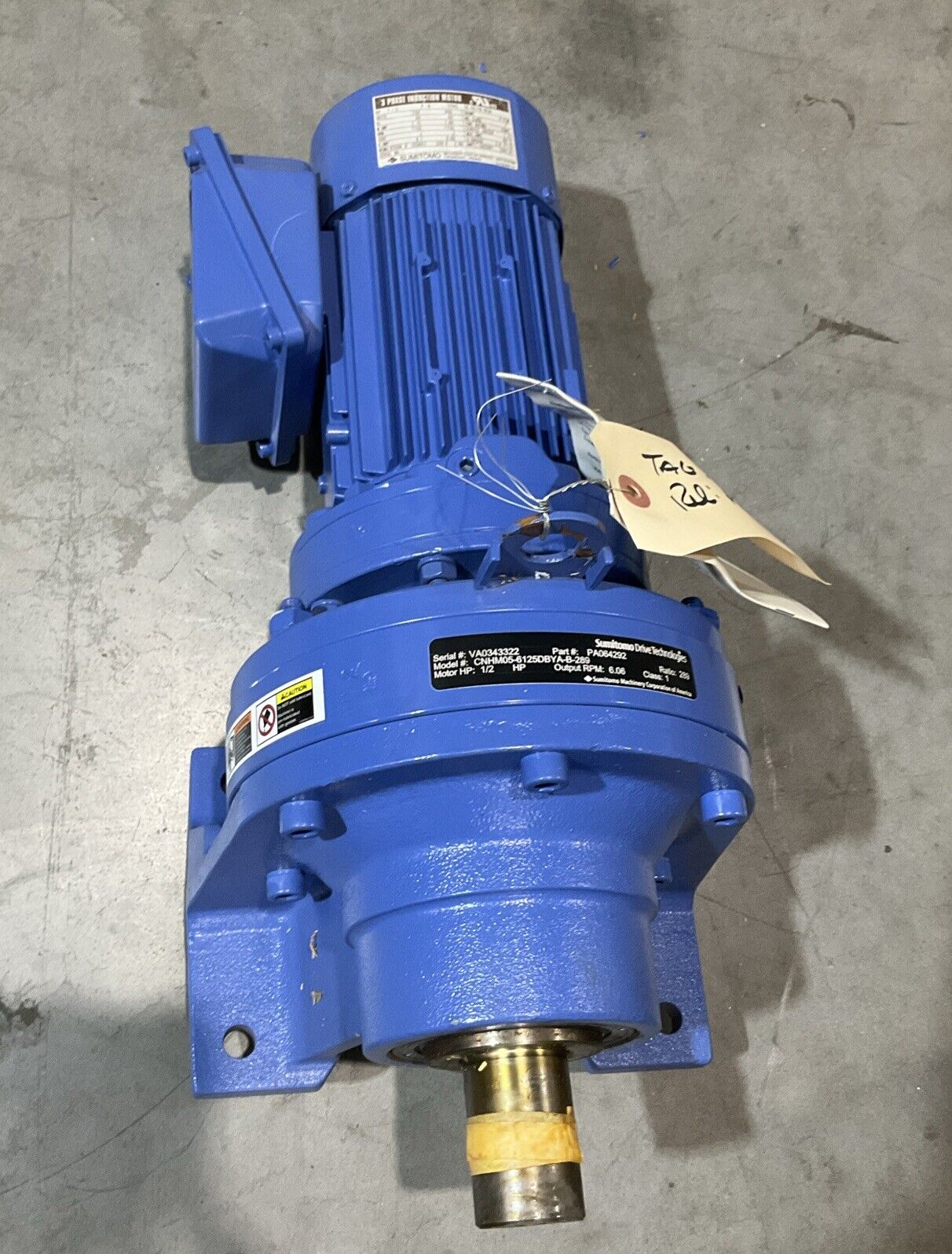 SUMITOMO TC-FX/FB-05A CNHM05-6125DBYA-B-289 GEARMOTOR U3S