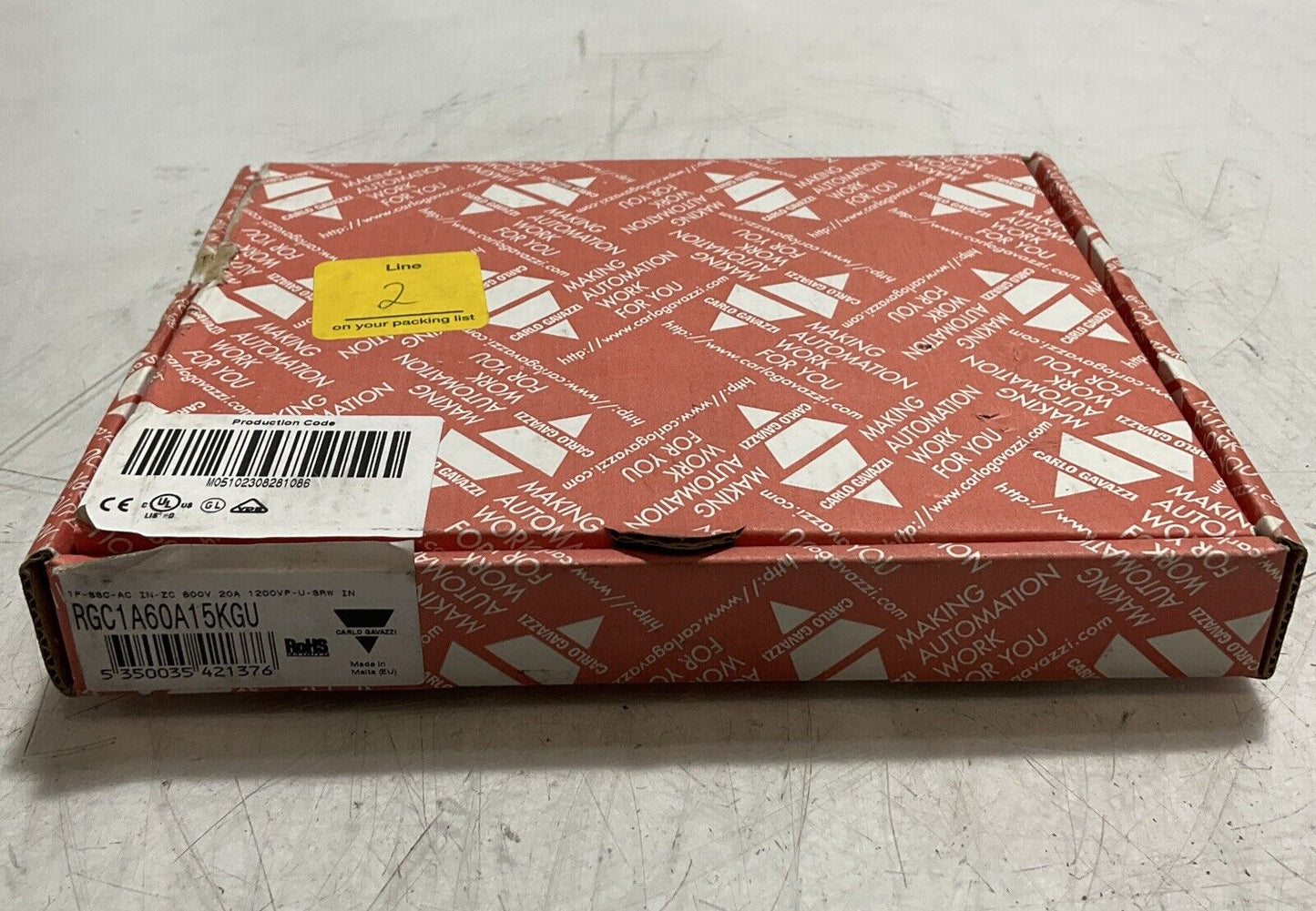 CARLO GAVAZZI RGC1A60A15KGU CONTRACTOR SS SINGLE POLE CONTROL U3S