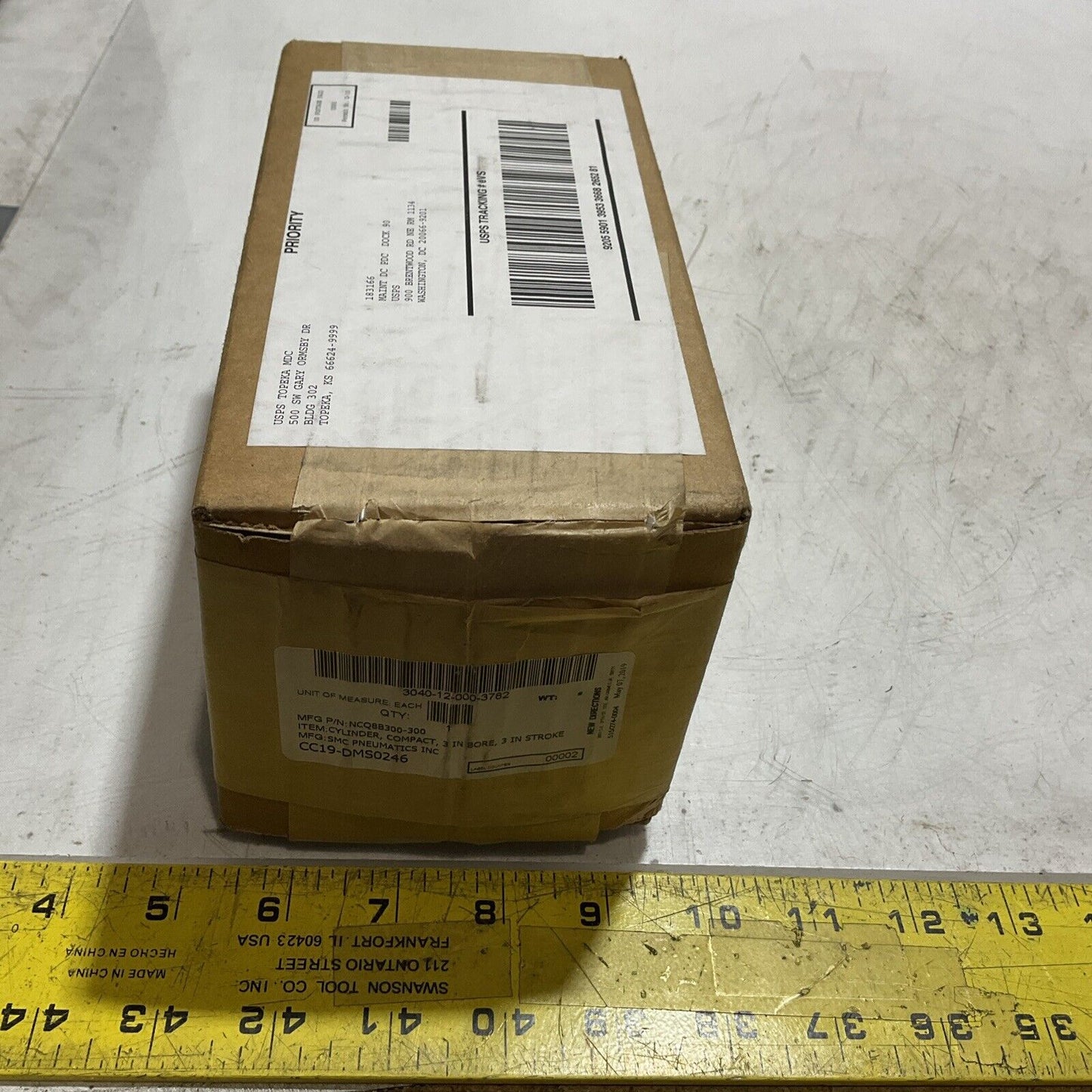 SMC NCQ8B300-300 COMPACT CYLINDER 3 IN BORE U3S