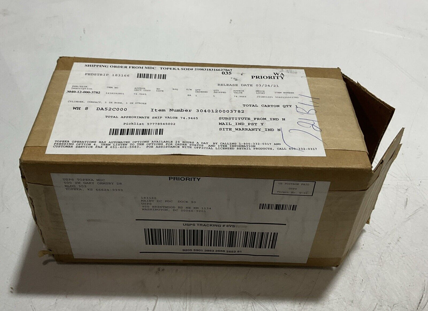 SMC NCQ8B300-300 COMPACT CYLINDER 3 IN BORE U3S