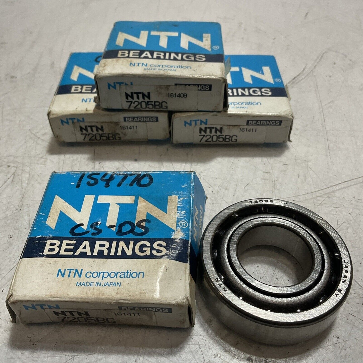NTN 7205BG SINGLE ROW CONTACT BALL BEARING LOT 4 RM6