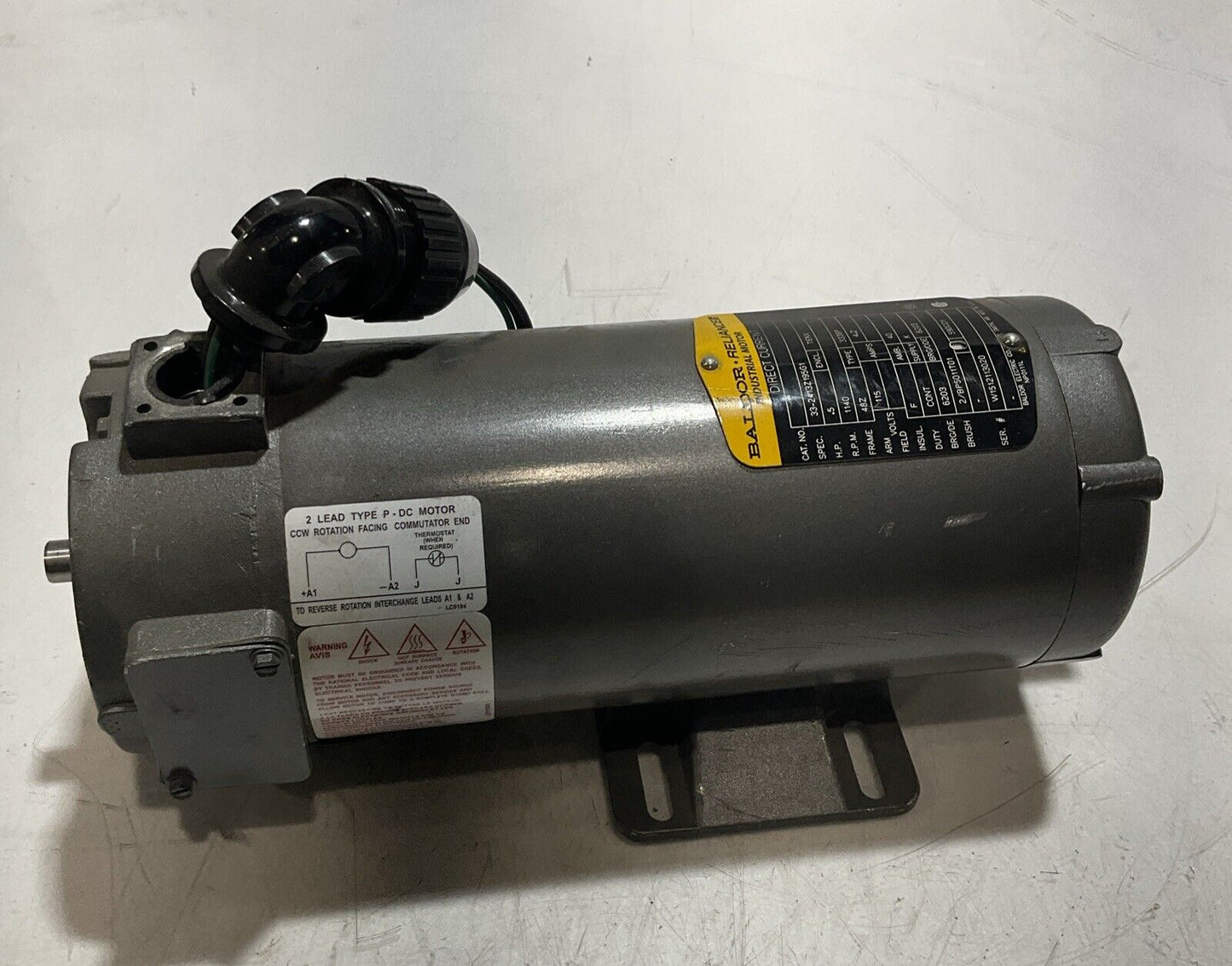 BALDOR RELIANCE 33-2413Z195G1 .5HP GENERAL PURPOSE MOTOR U3S