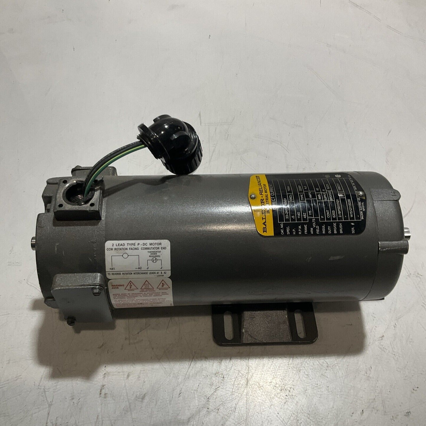 BALDOR RELIANCE 33-2413Z195G1 .5HP GENERAL PURPOSE MOTOR U3S