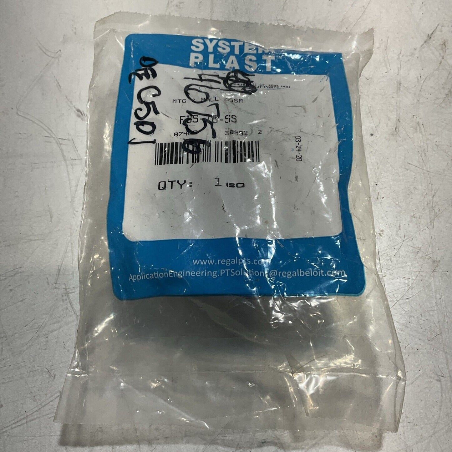 SYSTEMPLAST FBS-16SS BALL BEARINGS ASSEMBLY FLANGE MOUNT RM6