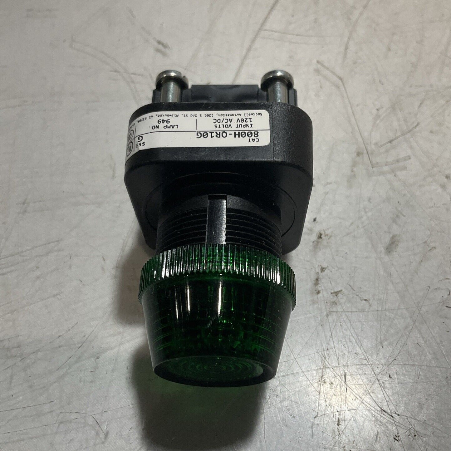 A-B ALLEN-BRADLEY 800H-QR10G GREEN ILLUMINATED PUSHBUTTON RM6