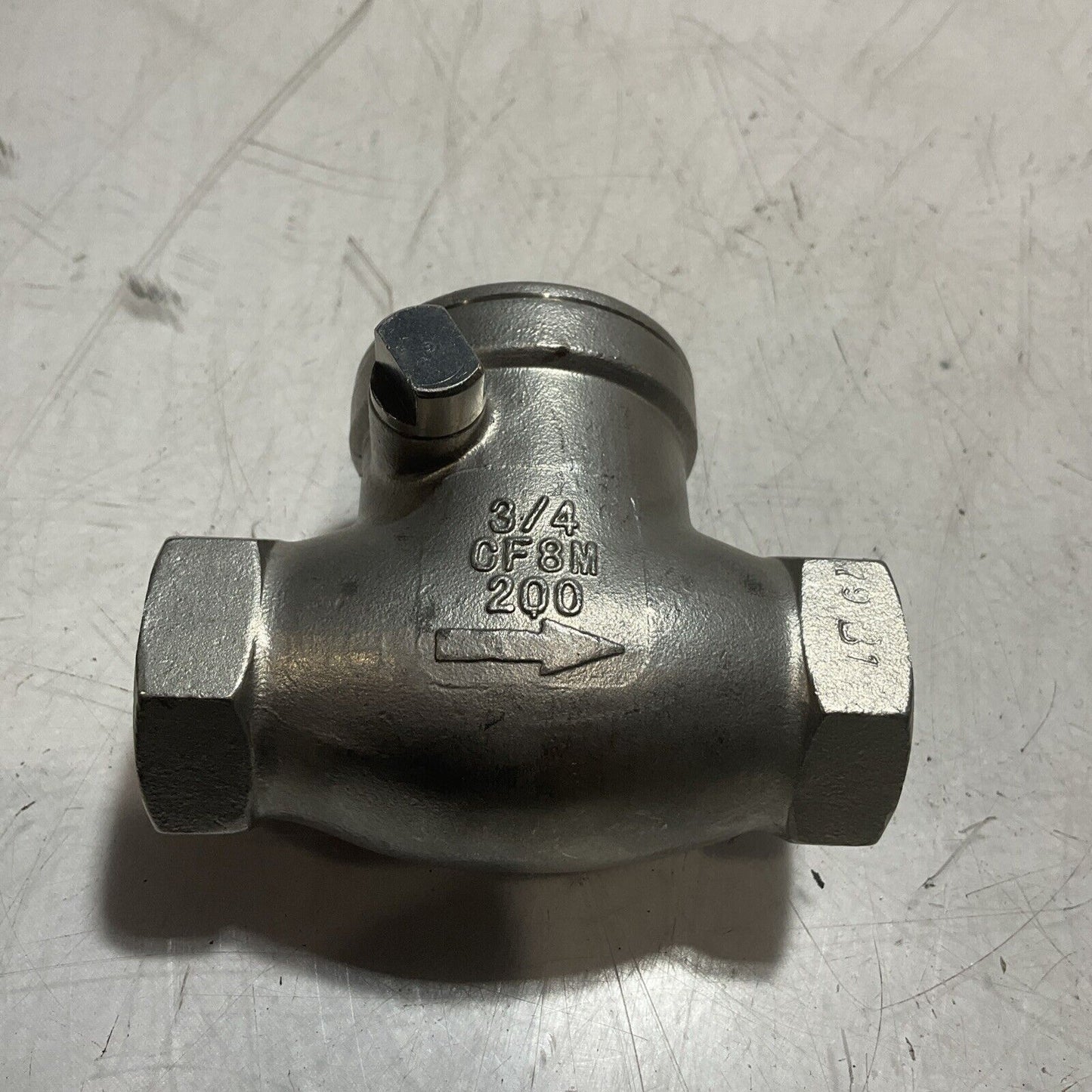 DERVOS CF8M 200 SWING CHECK VALVE 3/4" RM6