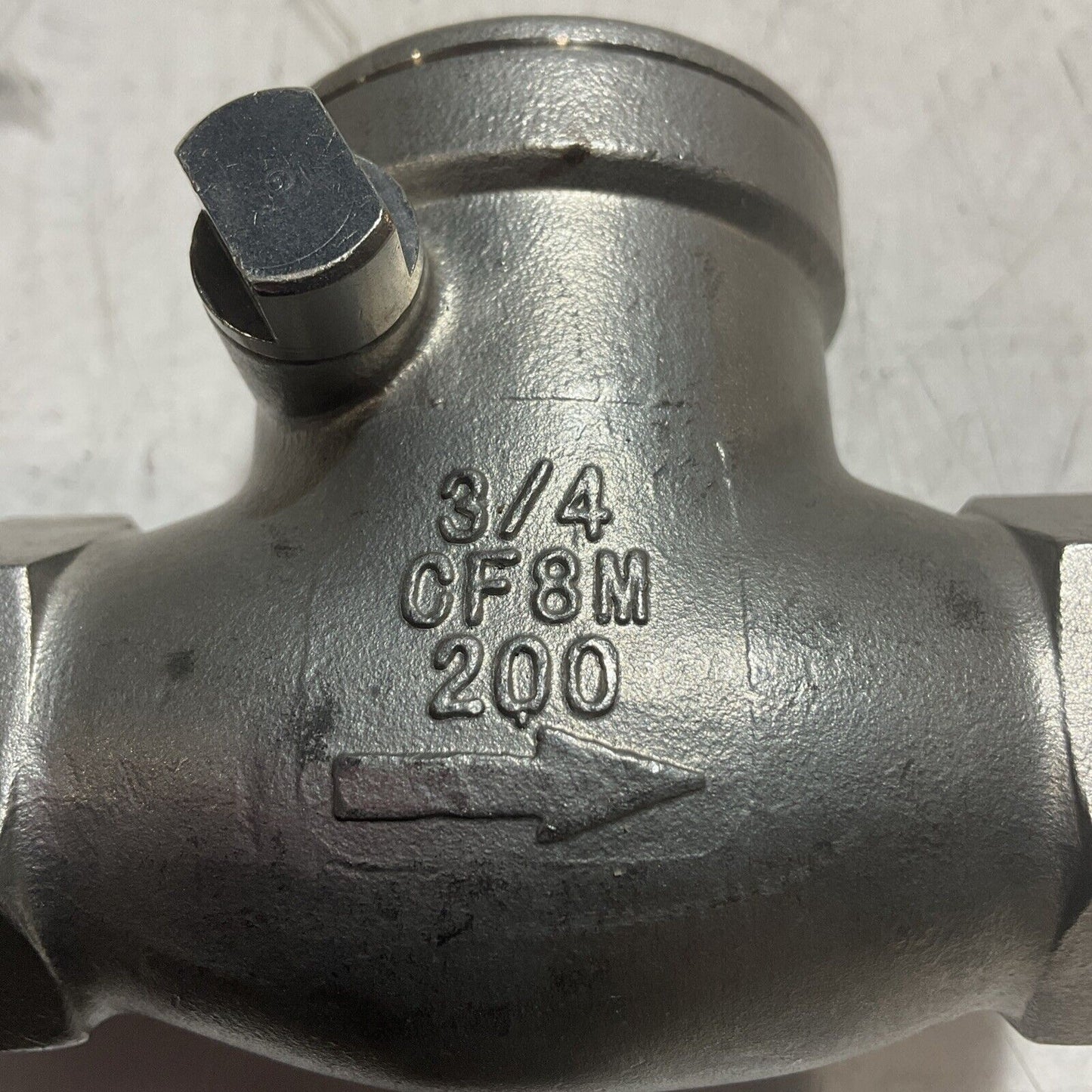 DERVOS CF8M 200 SWING CHECK VALVE 3/4" RM6