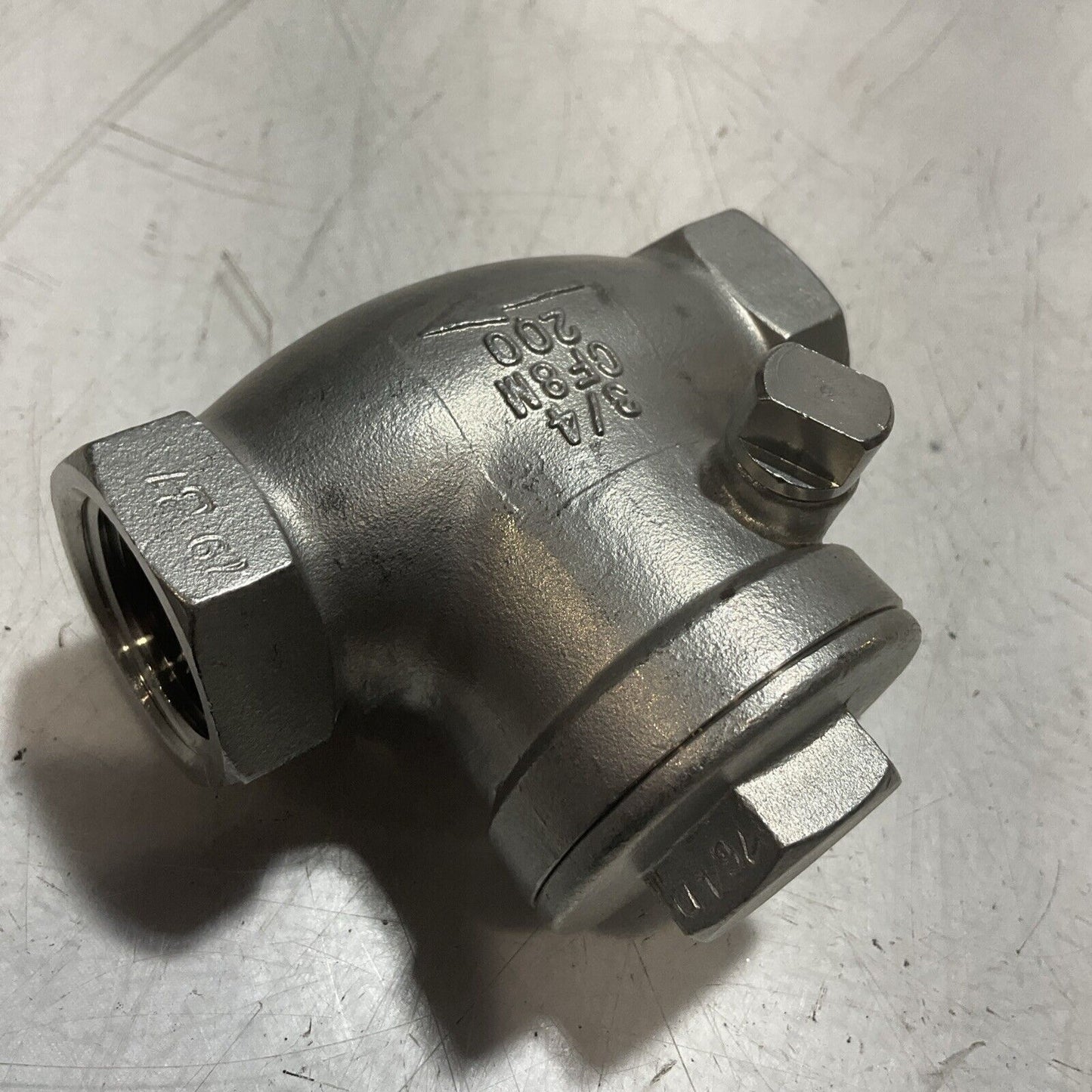 DERVOS CF8M 200 SWING CHECK VALVE 3/4" RM6