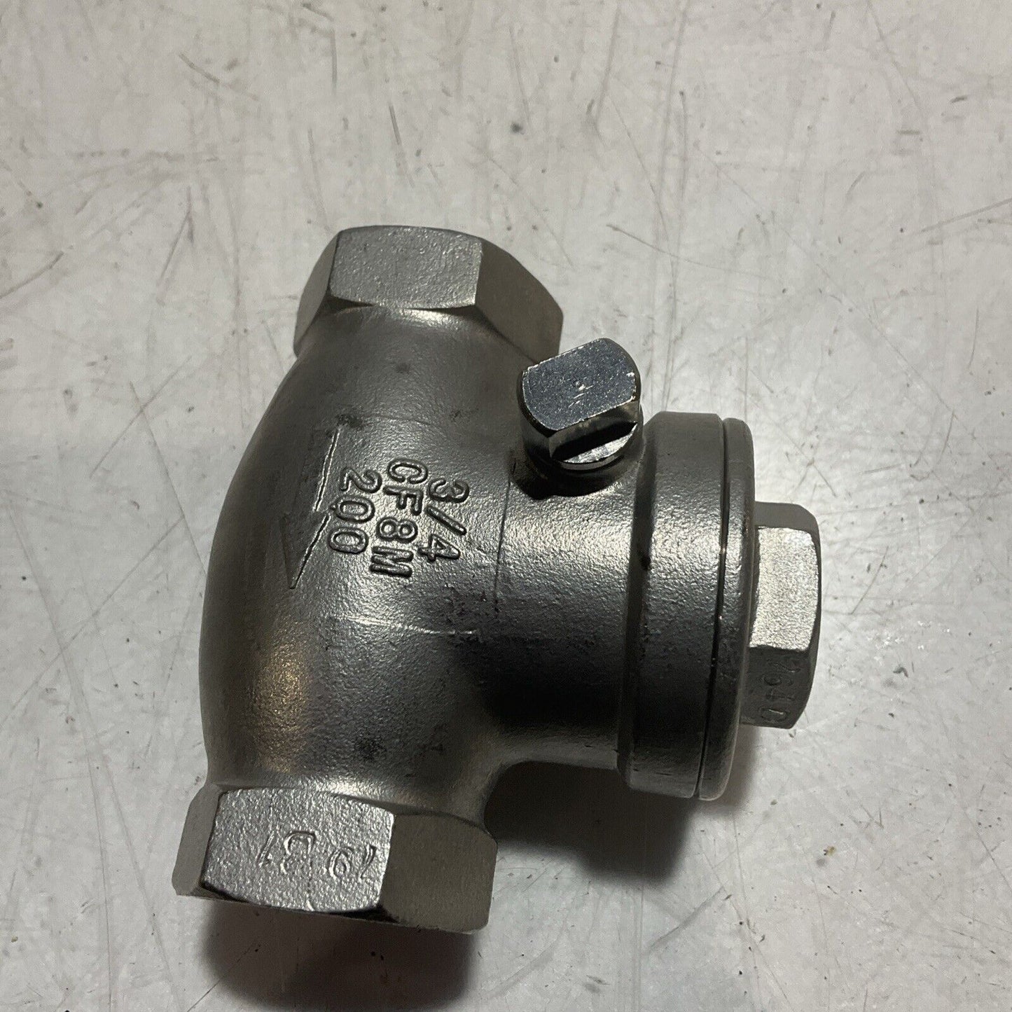 DERVOS CF8M 200 SWING CHECK VALVE 3/4" RM6