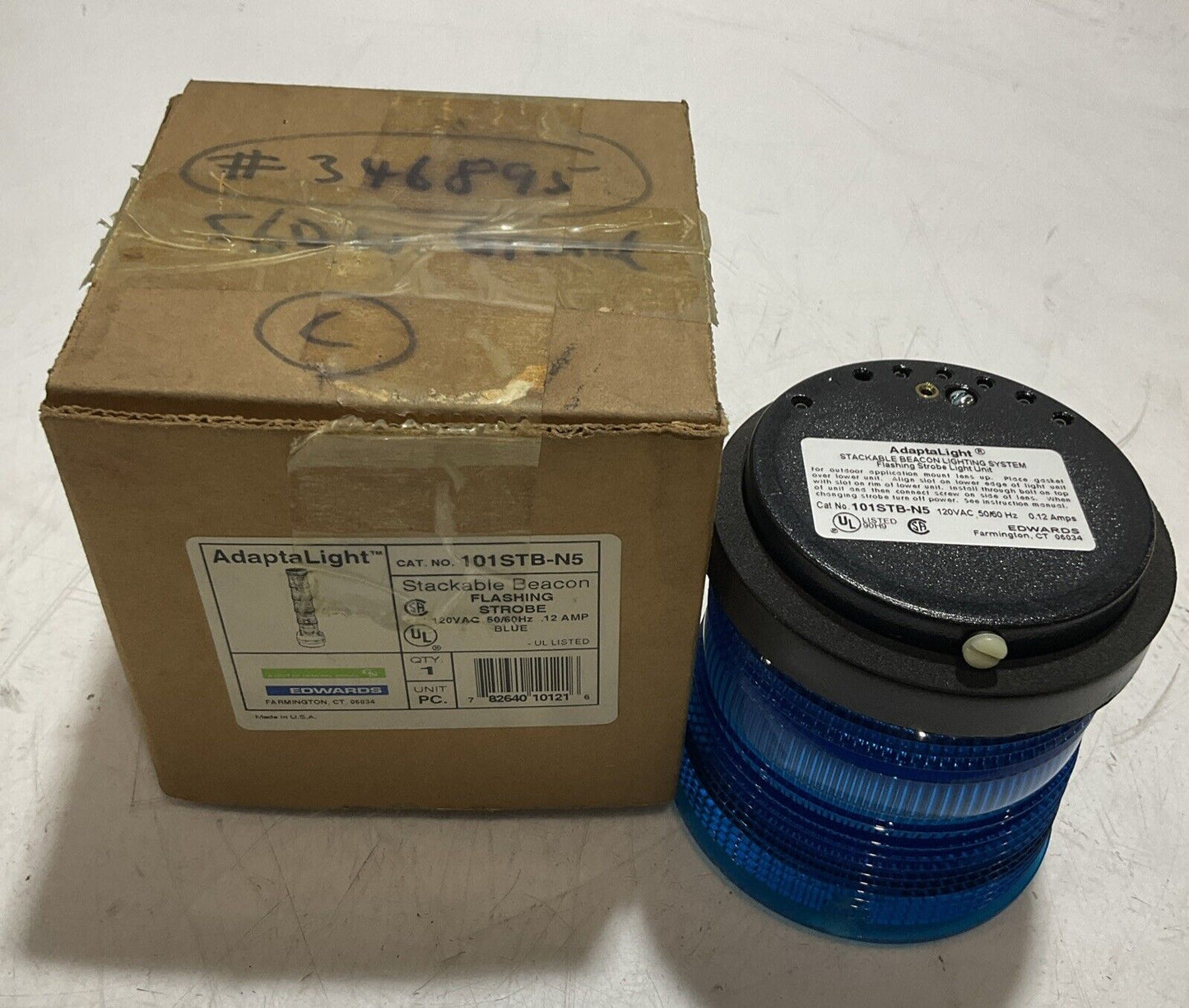 EDWARDS 101STB-N5 BLUE ADAPTER LIGHT FLASHINGS STROBE C2H