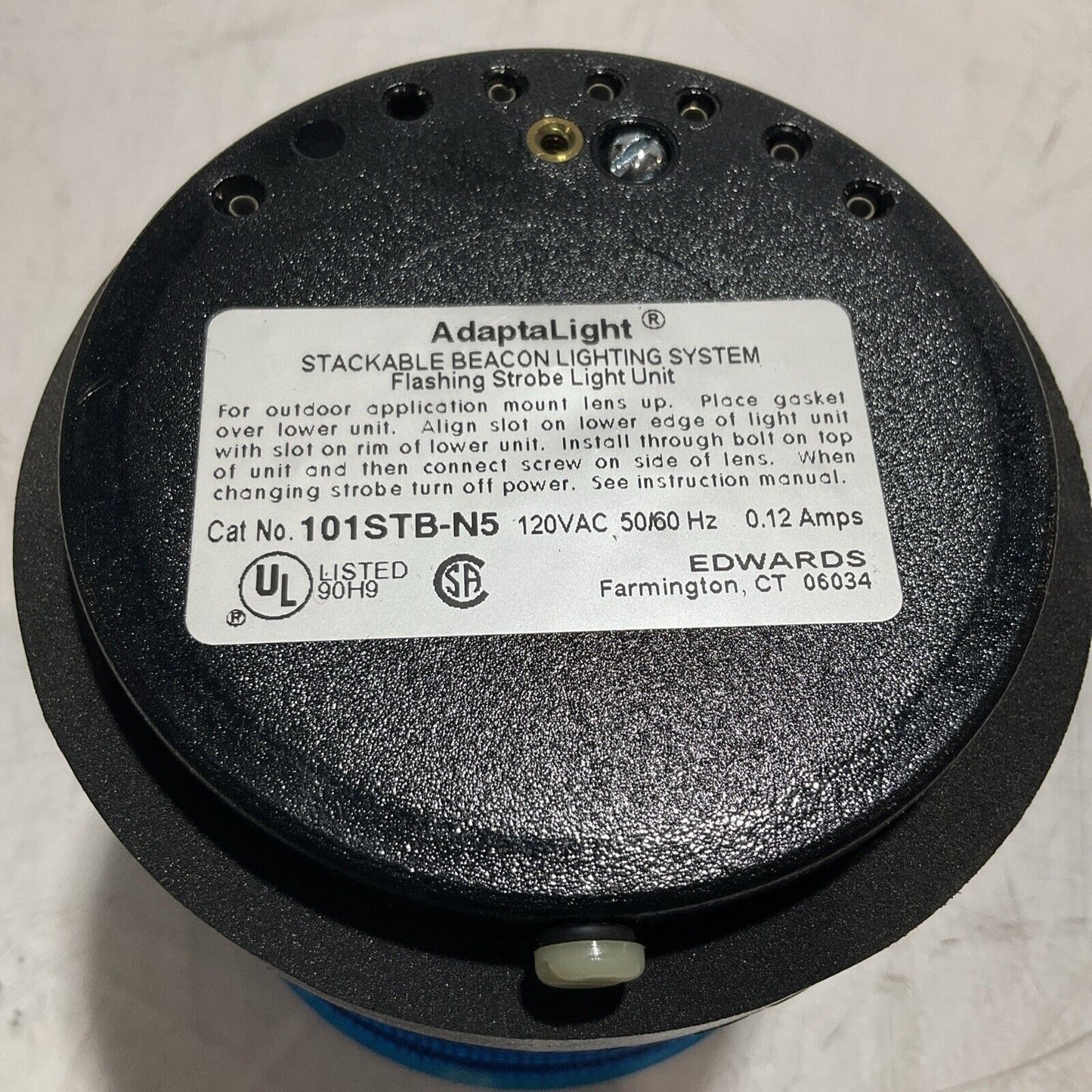 EDWARDS 101STB-N5 BLUE ADAPTER LIGHT FLASHINGS STROBE C2H