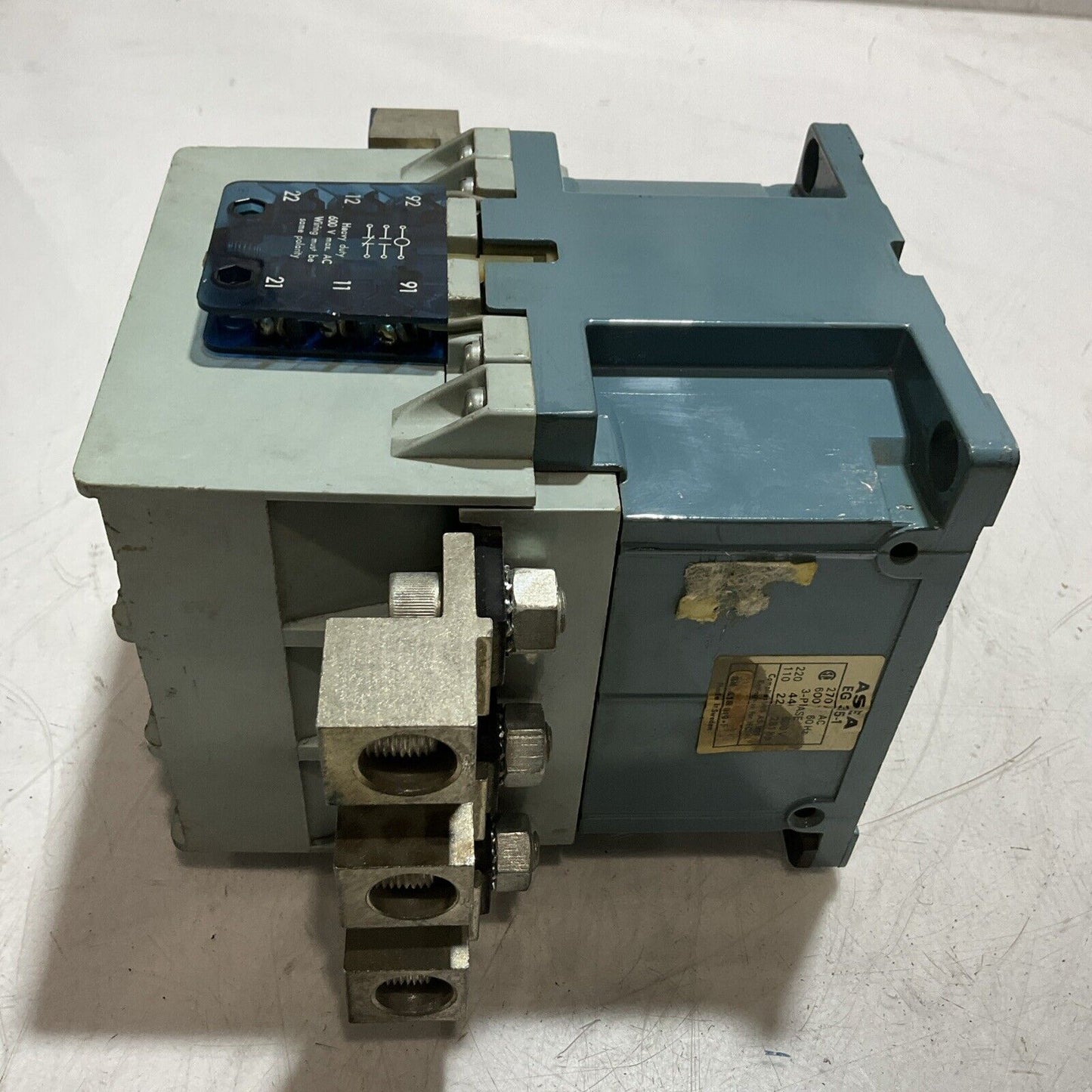 ASEA EG315-1-UL CONTRACTOR SIZE -5 3POLE BREAK 600V STATER SUPPLY