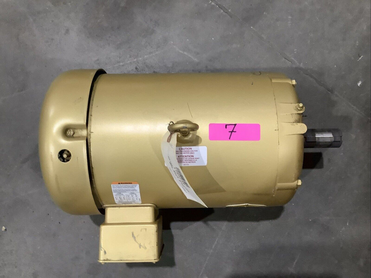 BALDOR EM3708T SUPER-E MOTOR 3PH 5HP 208-230/460V 60HZ 1160RPM 215T TEFC C2H